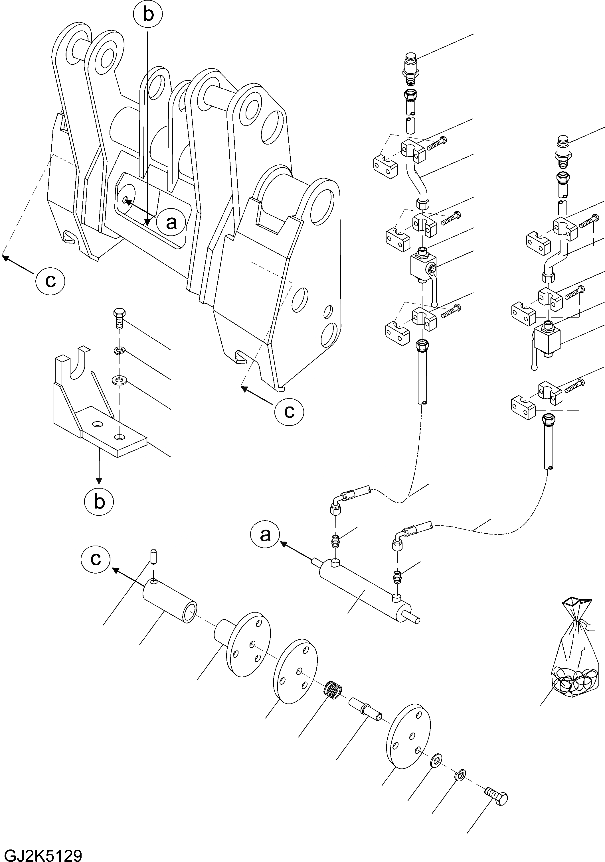 Схема запчастей Komatsu WA250PT-5 - БЫСТРОСЪЕМН. МЕХ-М (CAT COMPATIBLE) (ВНУТР. ЧАСТИ) T РАБОЧЕЕ ОБОРУДОВАНИЕ