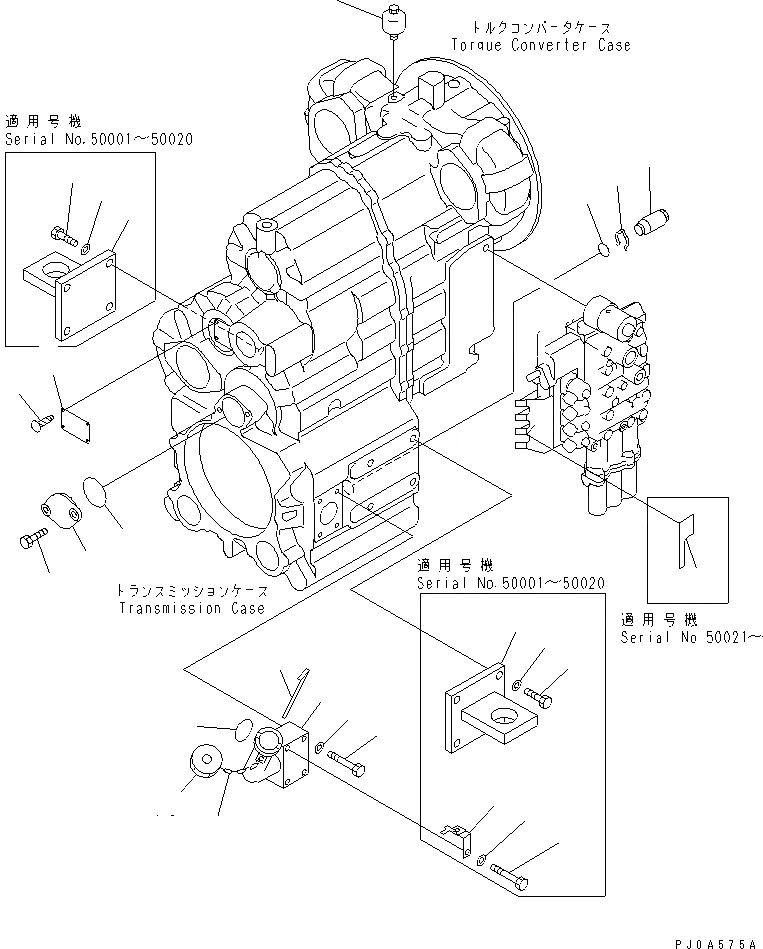 Схема запчастей Komatsu WA250PT-3 - ТРАНСМИССИЯ (ОНОСЯЩИЕСЯ К НЕЙ ЧАСТИ)(МОНТАЖНЫЙ КАРКАС И НАПОЛНИТЕЛЬ ТРУБКА) СИЛОВАЯ ПЕРЕДАЧА