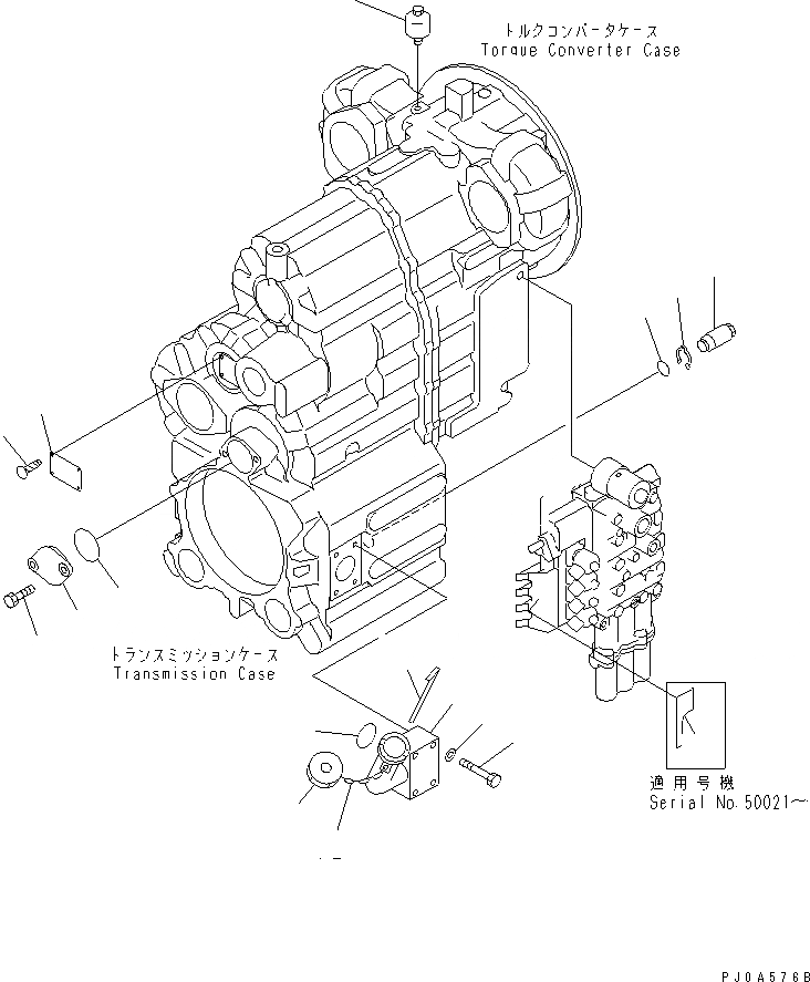 Схема запчастей Komatsu WA250PT-3 - ТРАНСМИССИЯ (ОНОСЯЩИЕСЯ К НЕЙ ЧАСТИ)(МОНТАЖНЫЙ КАРКАС И НАПОЛНИТЕЛЬ ТРУБКА) СИЛОВАЯ ПЕРЕДАЧА