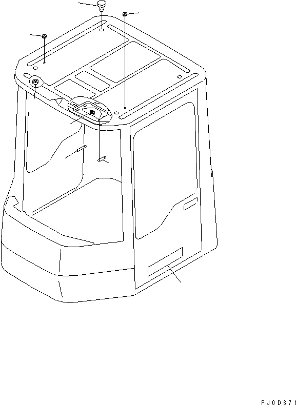 Схема запчастей Komatsu WA250PT-3 - КАБИНА ROPS (ПЛАСТИНА¤ КРЫШКА И FINISHER)(№-) КАБИНА ОПЕРАТОРА И СИСТЕМА УПРАВЛЕНИЯ