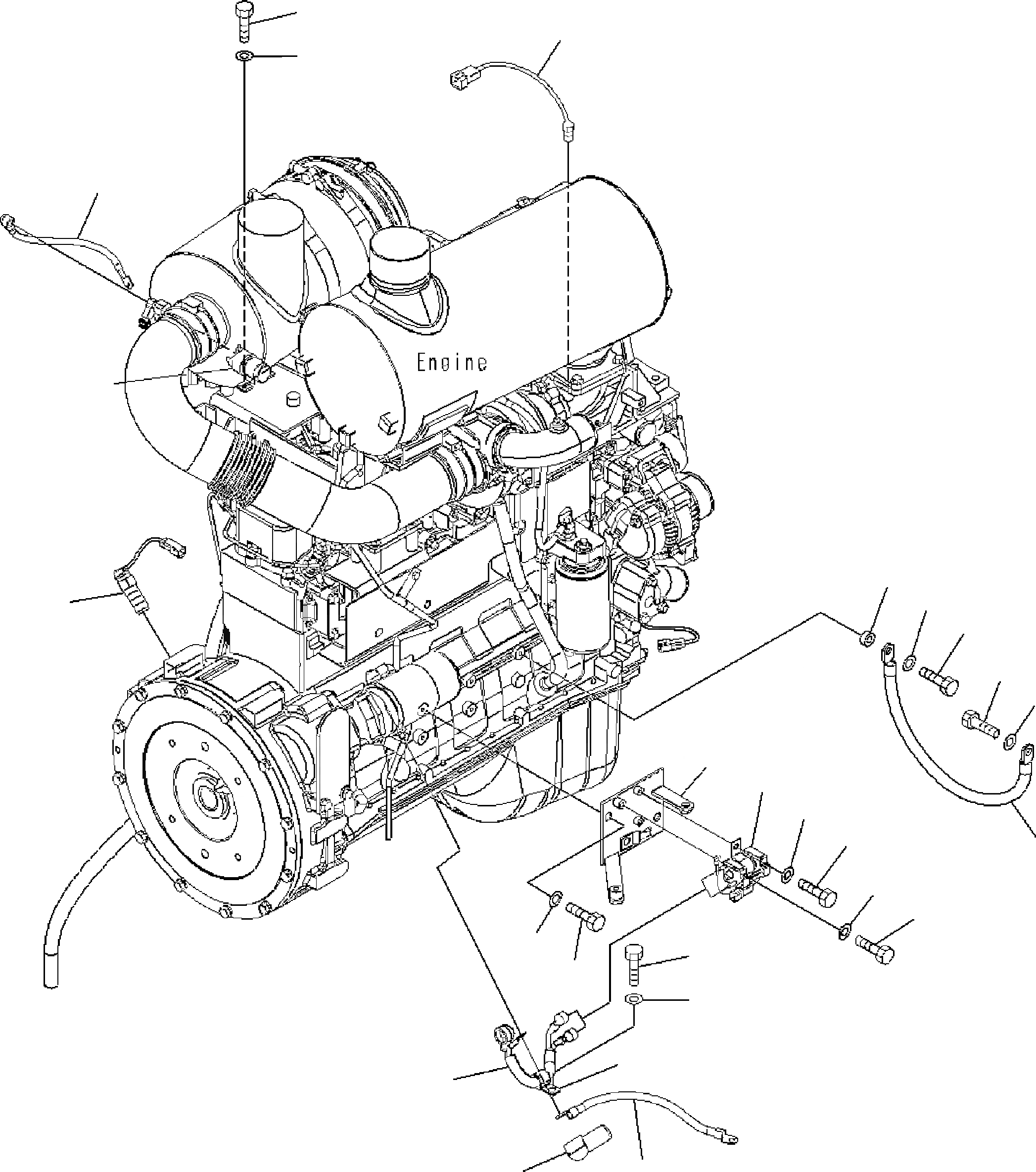 Схема запчастей Komatsu WA250PZ-5 - Э/ПРОВОДКА ДВИГАТЕЛЯ (/) (STARTER Э/ПРОВОДКА И ДАТЧИК) B КОМПОНЕНТЫ ДВИГАТЕЛЯ