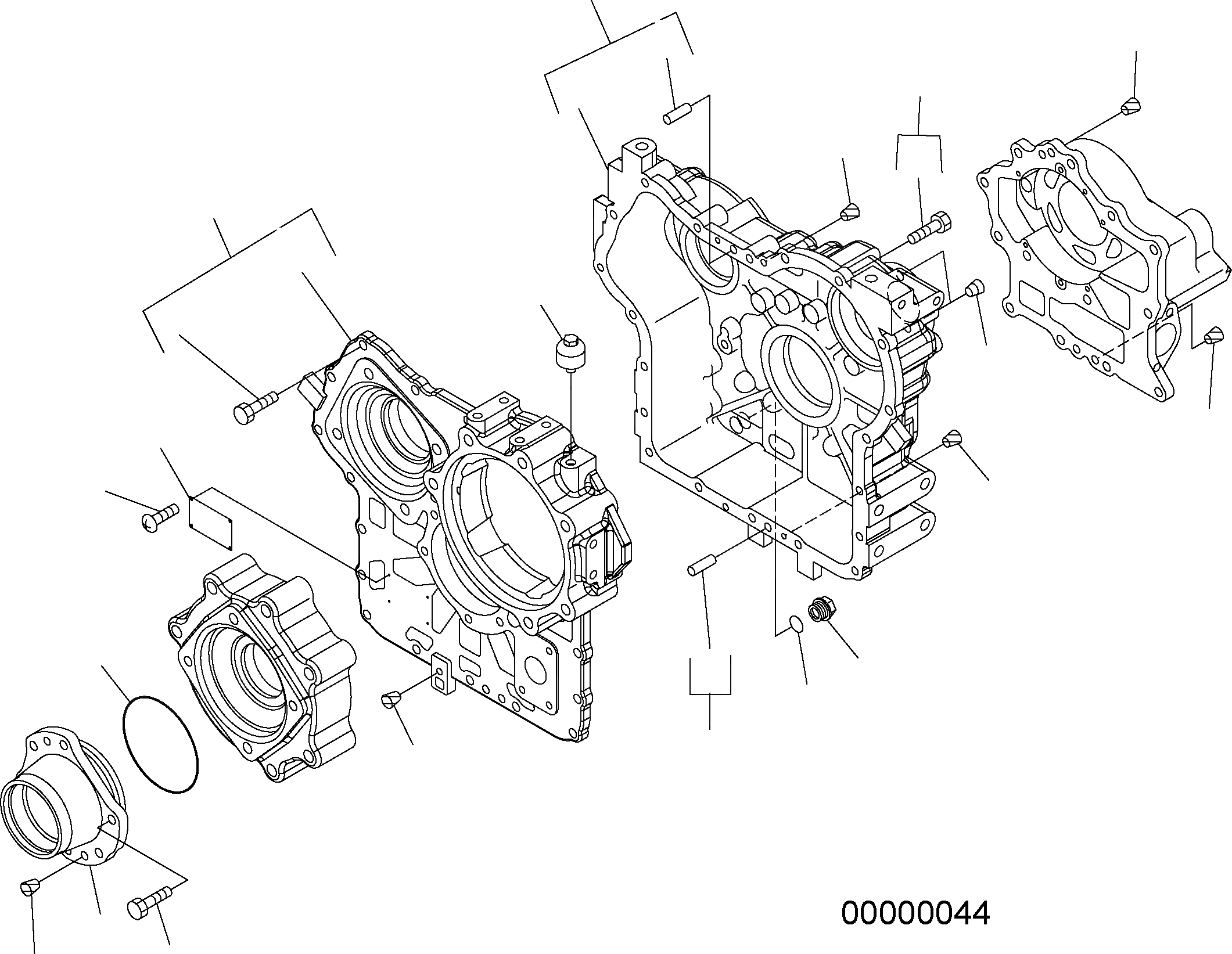 Схема запчастей Komatsu WA250PZ-5 - ПЕРЕДАЧА (/) (КОРПУС) F ТРАНСМИССИЯ