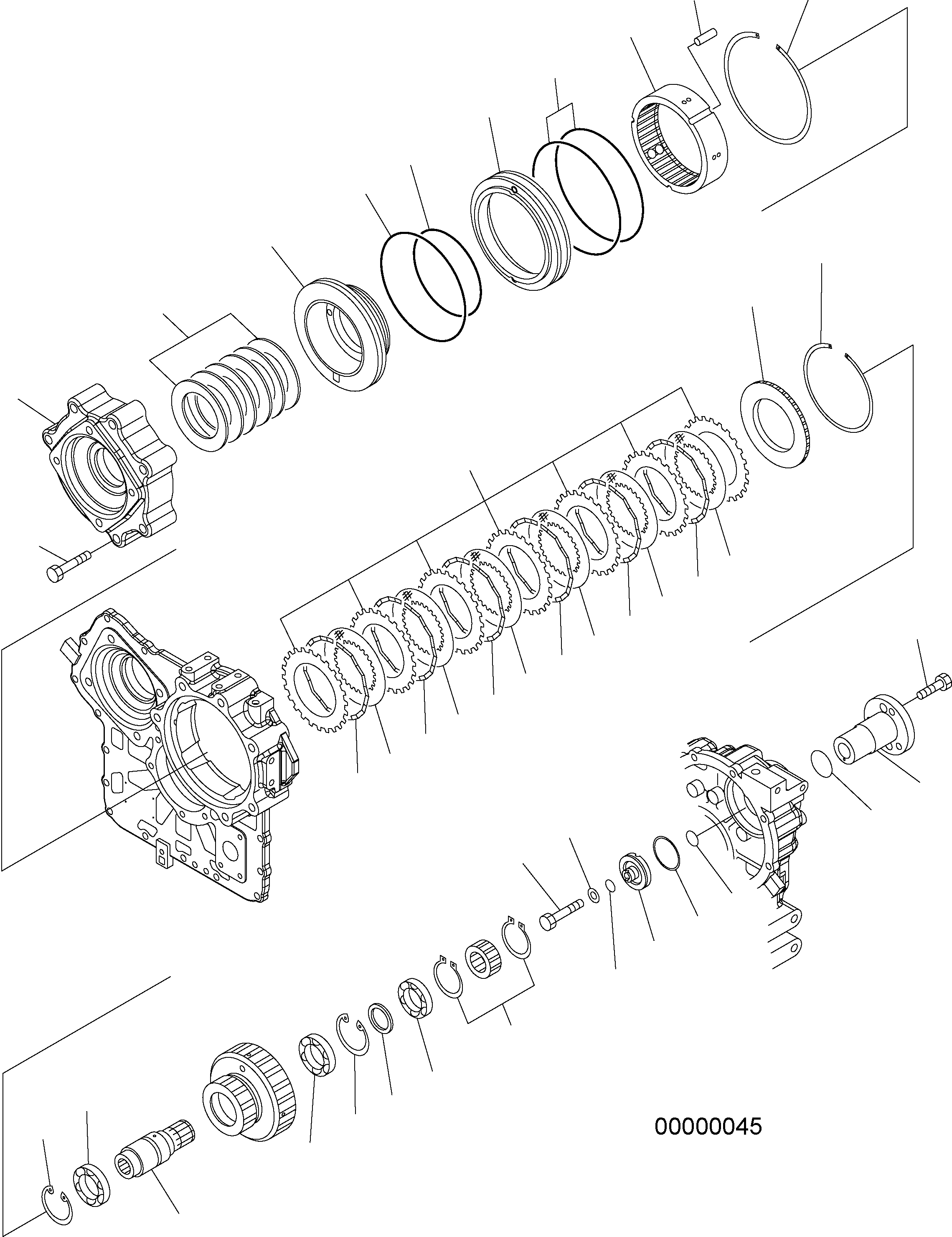 Схема запчастей Komatsu WA250PZ-5 - ПЕРЕДАЧА (/) (МУФТА КОЖУХ) F ТРАНСМИССИЯ