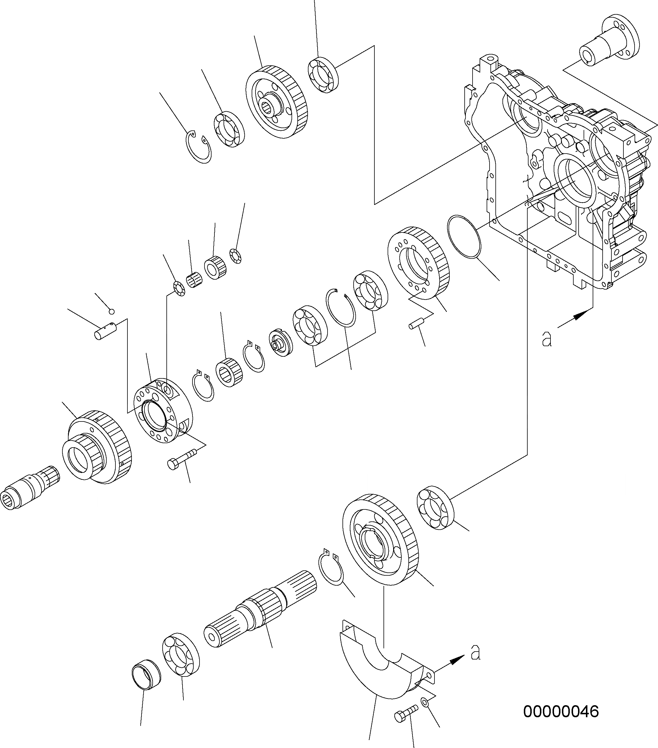 Схема запчастей Komatsu WA250PZ-5 - ПЕРЕДАЧА (/) (ПРИВОД) F ТРАНСМИССИЯ