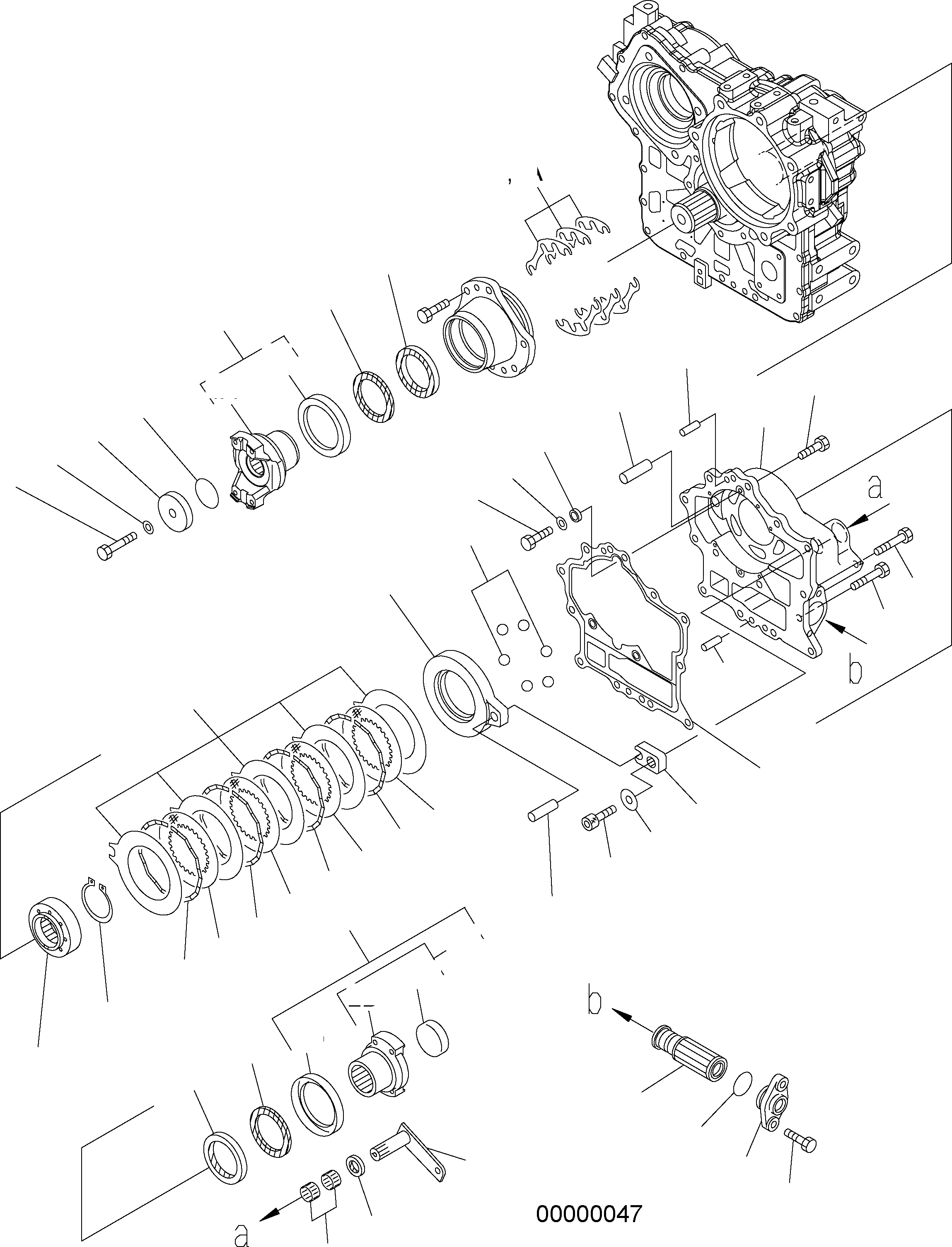 Схема запчастей Komatsu WA250PZ-5 - ПЕРЕДАЧА (/) (ВЫХОД) F ТРАНСМИССИЯ