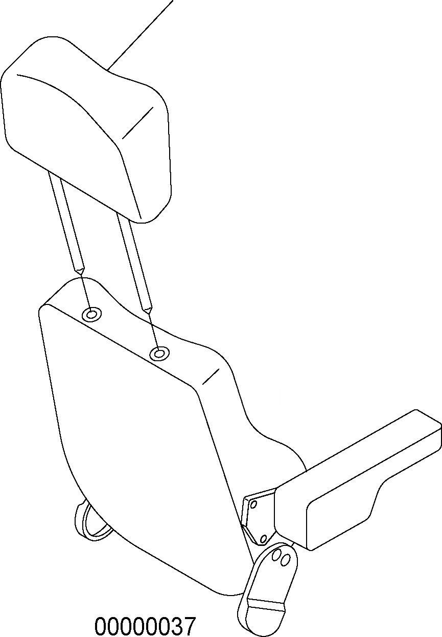 Схема запчастей Komatsu WA250PZ-5 - HEADREST ДЛЯ DELUXE СИДЕНЬЕ (ОПЦ.) K OPERATORS ОБСТАНОВКА И СИСТЕМА УПРАВЛЕНИЯ