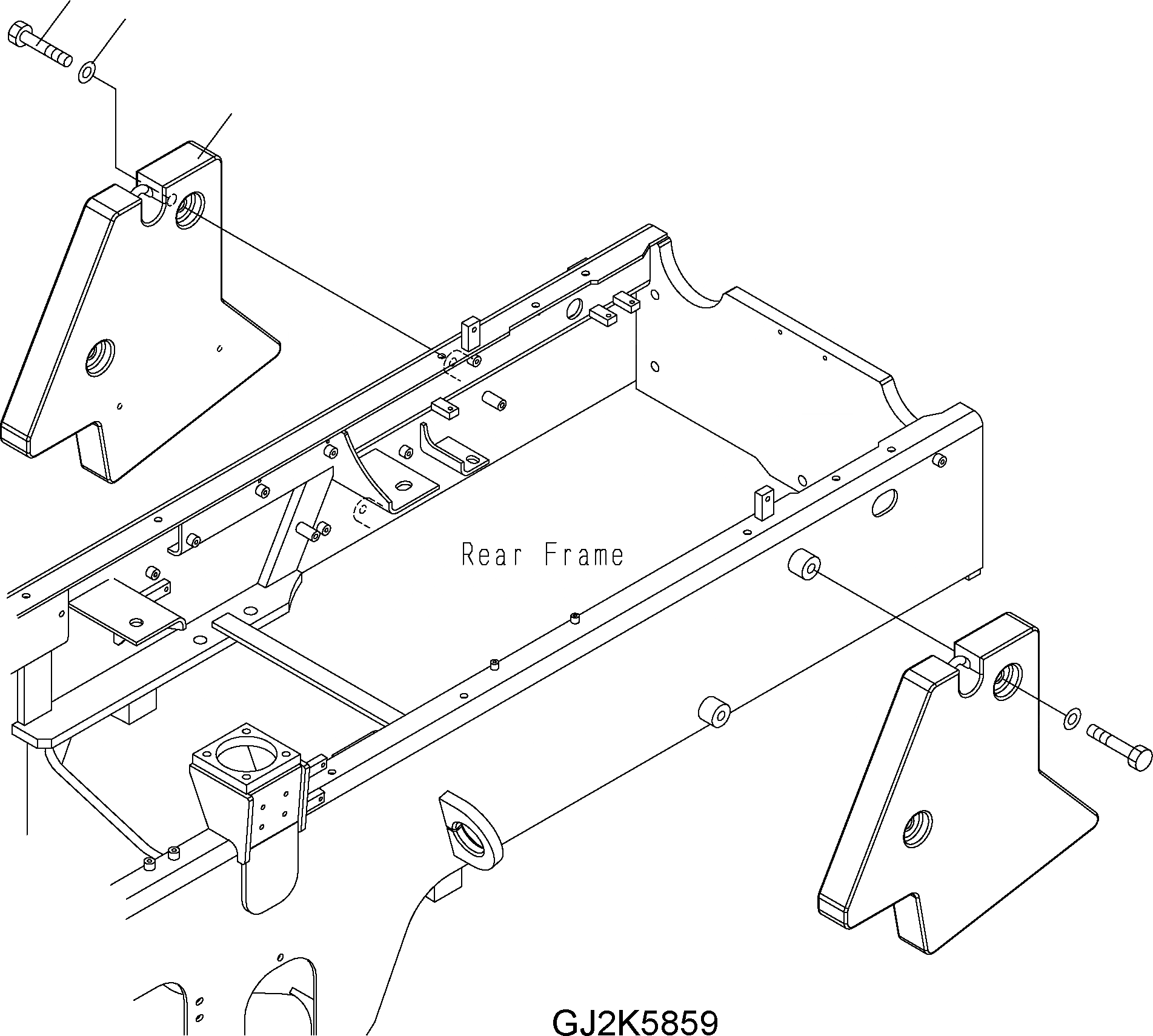 Схема запчастей Komatsu WA250PZ-5 - ПРОТИВОВЕС (ДОПОЛН. ВЕС - QC) M ЧАСТИ КОРПУСА