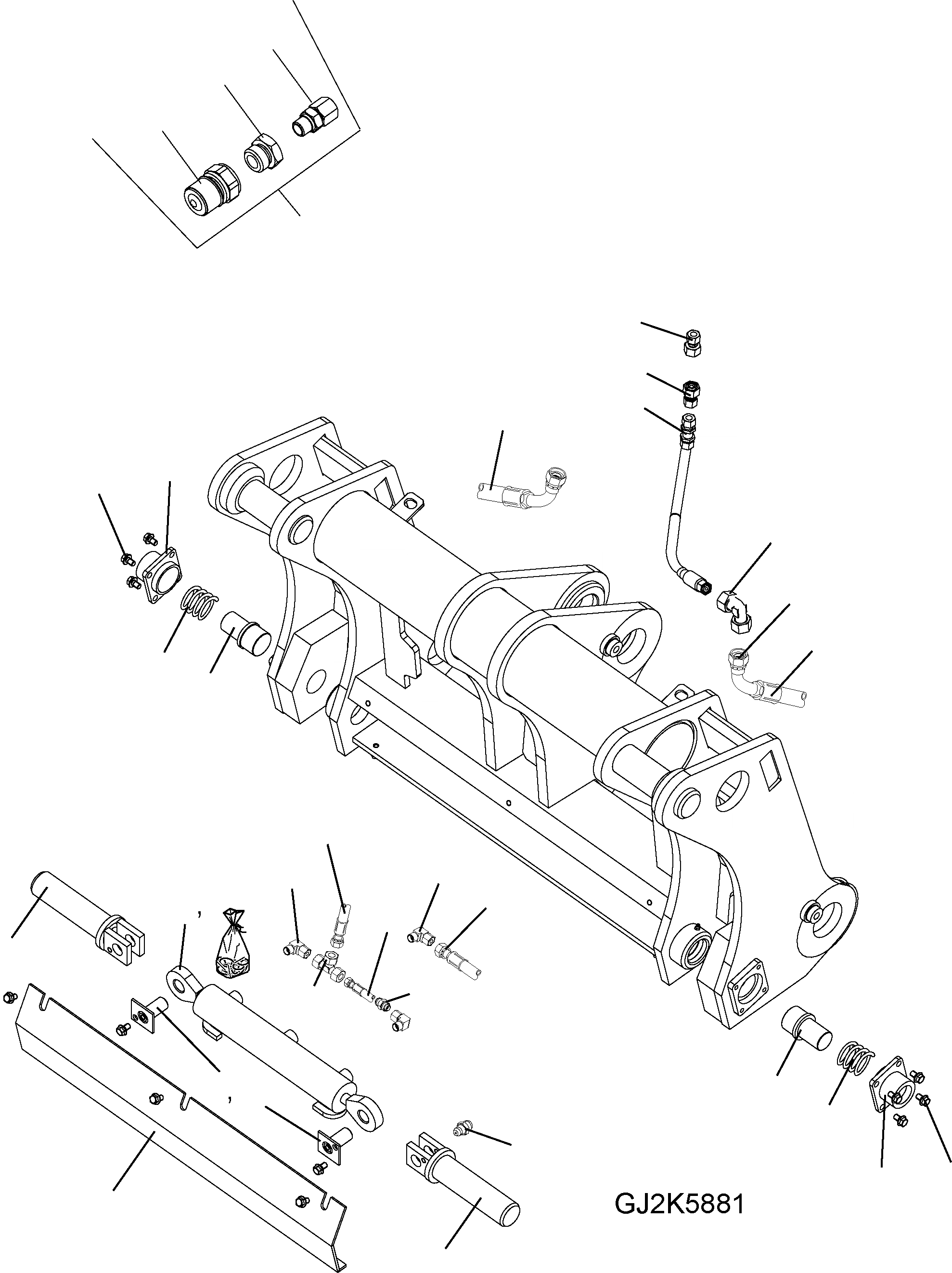 Схема запчастей Komatsu WA250PZ-5 - БЫСТРОСЪЕМН. МЕХ-М (STD-ВНУТР. ЧАСТИ) T РАБОЧЕЕ ОБОРУДОВАНИЕ