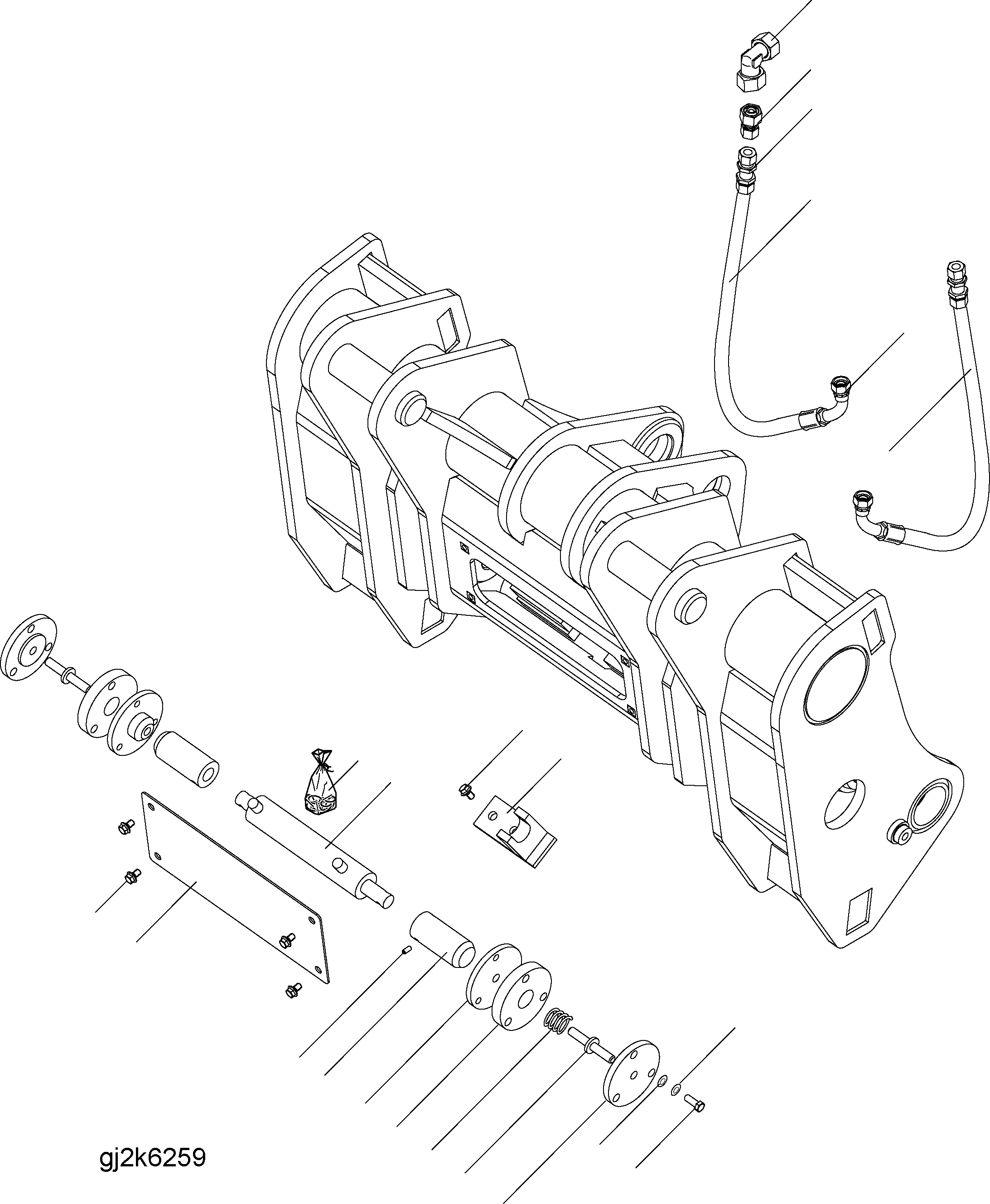 Схема запчастей Komatsu WA250PZ-5 - БЫСТРОСЪЕМН. МЕХ-М (CAT-ВНУТР. ЧАСТИ) T РАБОЧЕЕ ОБОРУДОВАНИЕ