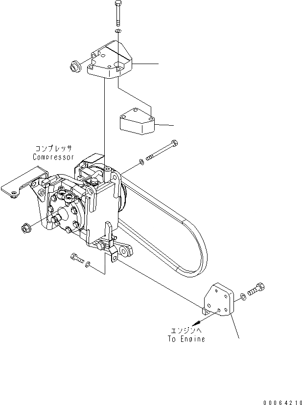 Схема запчастей Komatsu WA250PZ-6 - ДВИГАТЕЛЬ ПЕРЕДАЧА ЧАСТИ B КОМПОНЕНТЫ ДВИГАТЕЛЯ