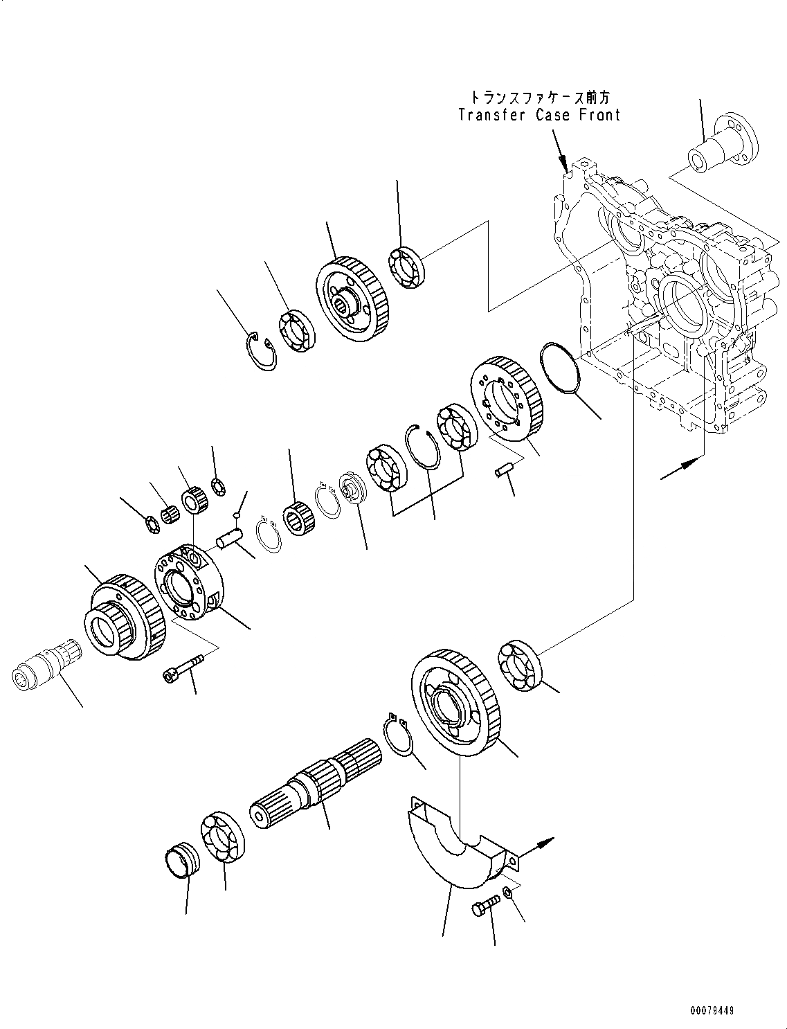 Схема запчастей Komatsu WA250PZ-6 - ПЕРЕДАЧА (/) (ПРИВОД) F ТРАНСМИССИЯ