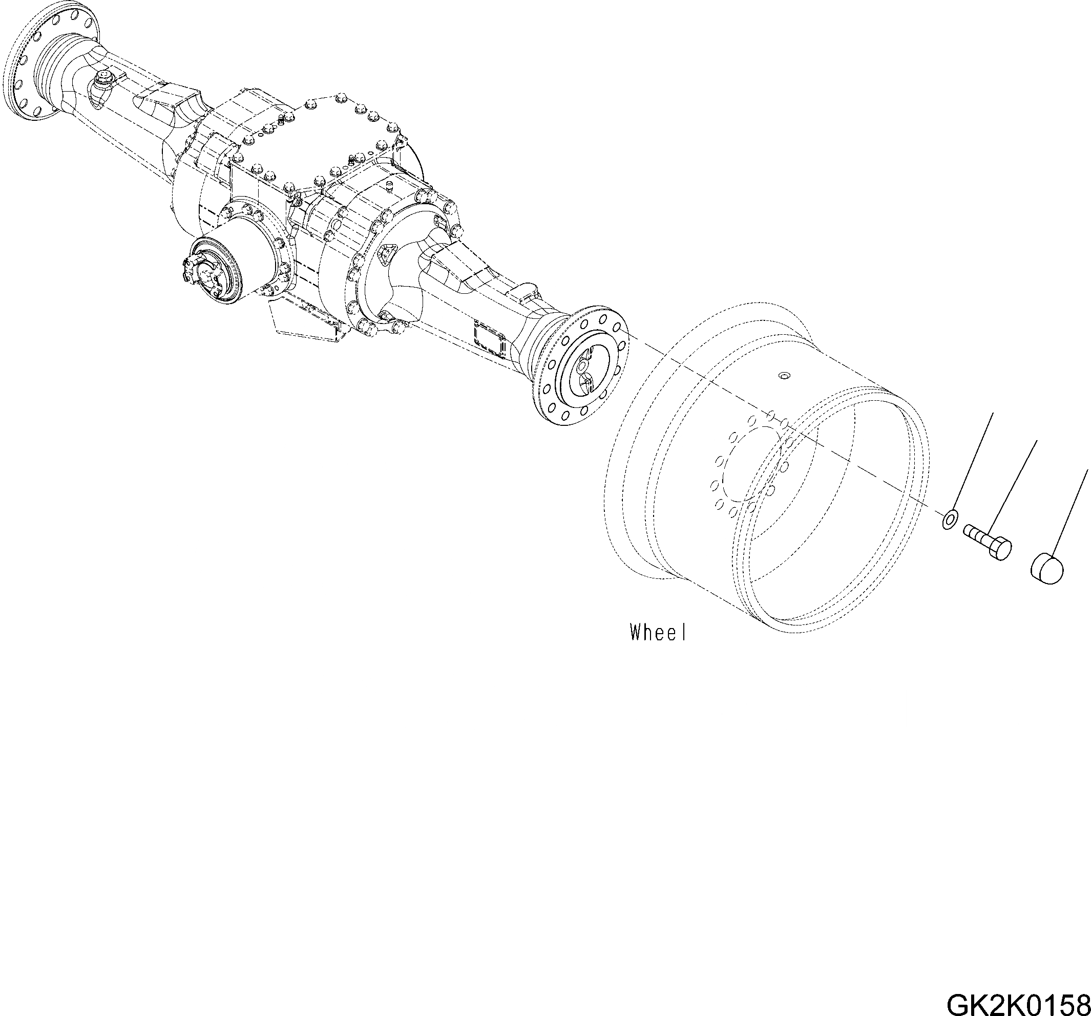 Схема запчастей Komatsu WA250PZ-6 - ЗАДН. МОСТ (КРЕПЛЕНИЕ) (/) F ТРАНСМИССИЯ