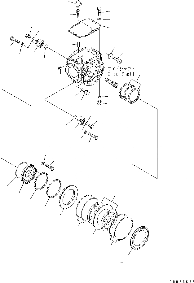 Схема запчастей Komatsu WA250PZ-6 - ЗАДН. Э/ПРОВОДКА (WIRE) (ДЛЯ ЭКСТРЕННОГО УПРАВЛЕНИЯ)(№7-) ЭЛЕКТРИКА