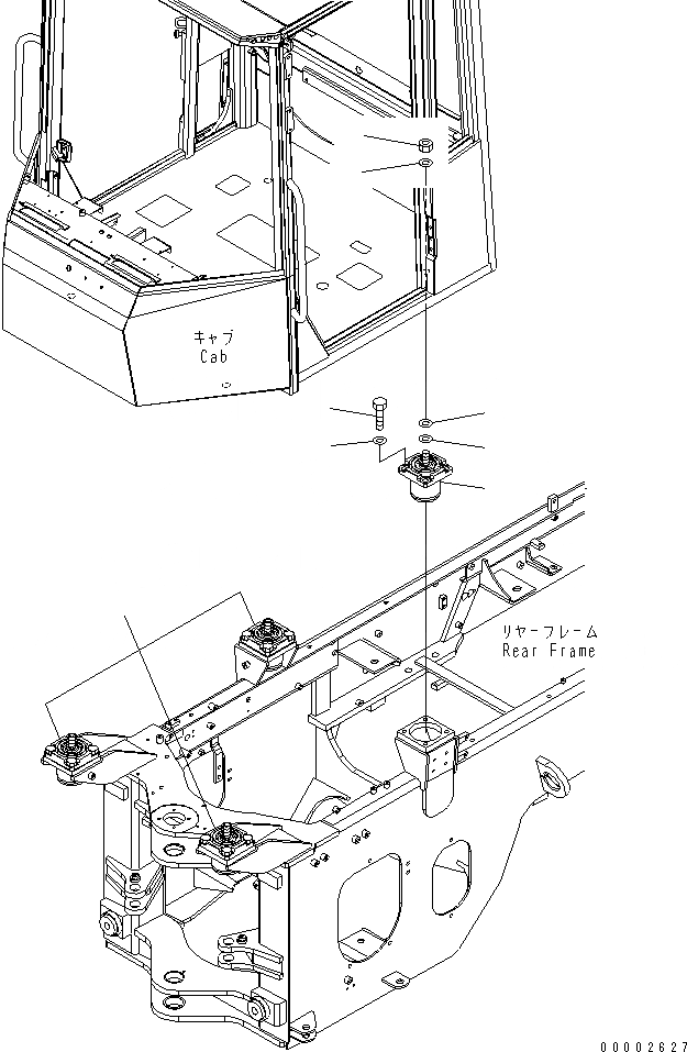 Схема запчастей Komatsu WA250PZ-6 - КАБИНА ROPS (ПЕРЕДН. COVER¤ ПЕРЕКЛЮЧАТЕЛЬ¤ МОНИТОР КРЕПЛЕНИЕ¤ ПРИКУРИВАТЕЛЬ¤ ПЕПЕЛЬНИЦА)(№7-) КАБИНА ОПЕРАТОРА И СИСТЕМА УПРАВЛЕНИЯ