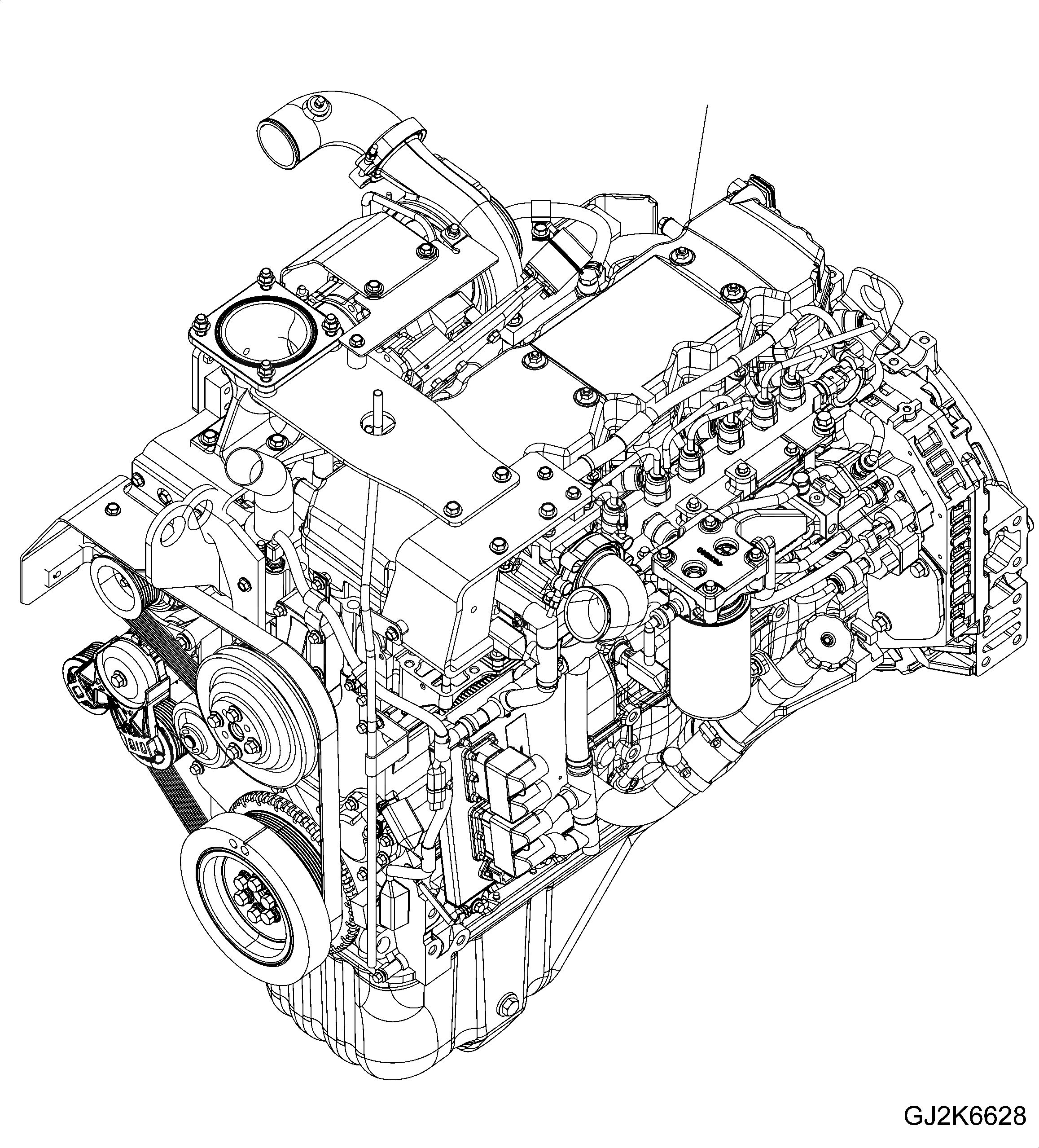 Схема запчастей Komatsu WA250PZ-6 - ДВИГАТЕЛЬ AA ДВИГАТЕЛЬ