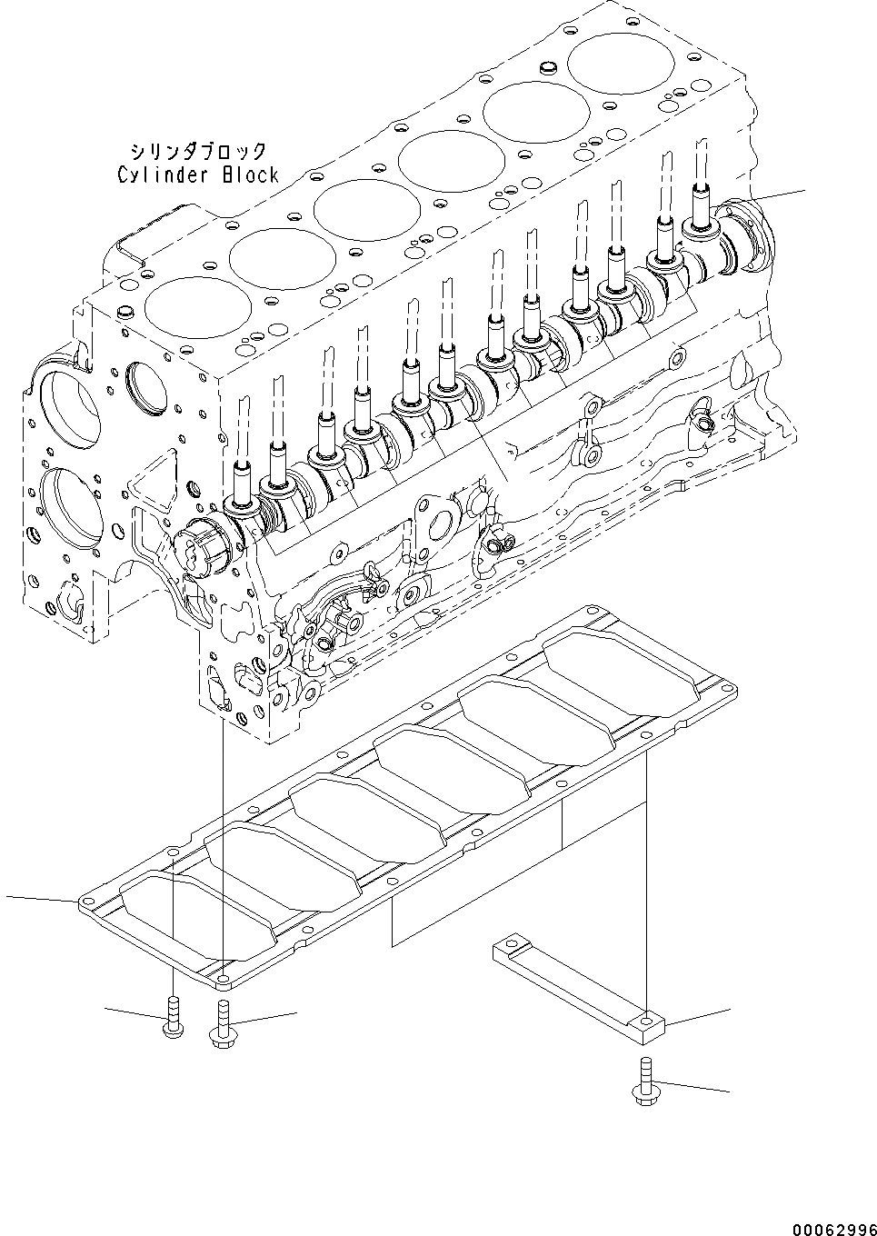 Схема запчастей Komatsu WA250PZ-6 - ТОЛКАТЕЛЬ И БЛОК ПЛАСТИНА AA ДВИГАТЕЛЬ