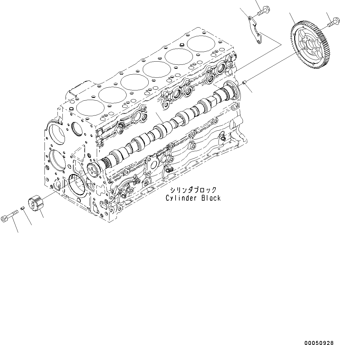 Схема запчастей Komatsu WA250PZ-6 - ЧАСТИ PERДЛЯMANCE (РАСПРЕДВАЛ) AA ДВИГАТЕЛЬ