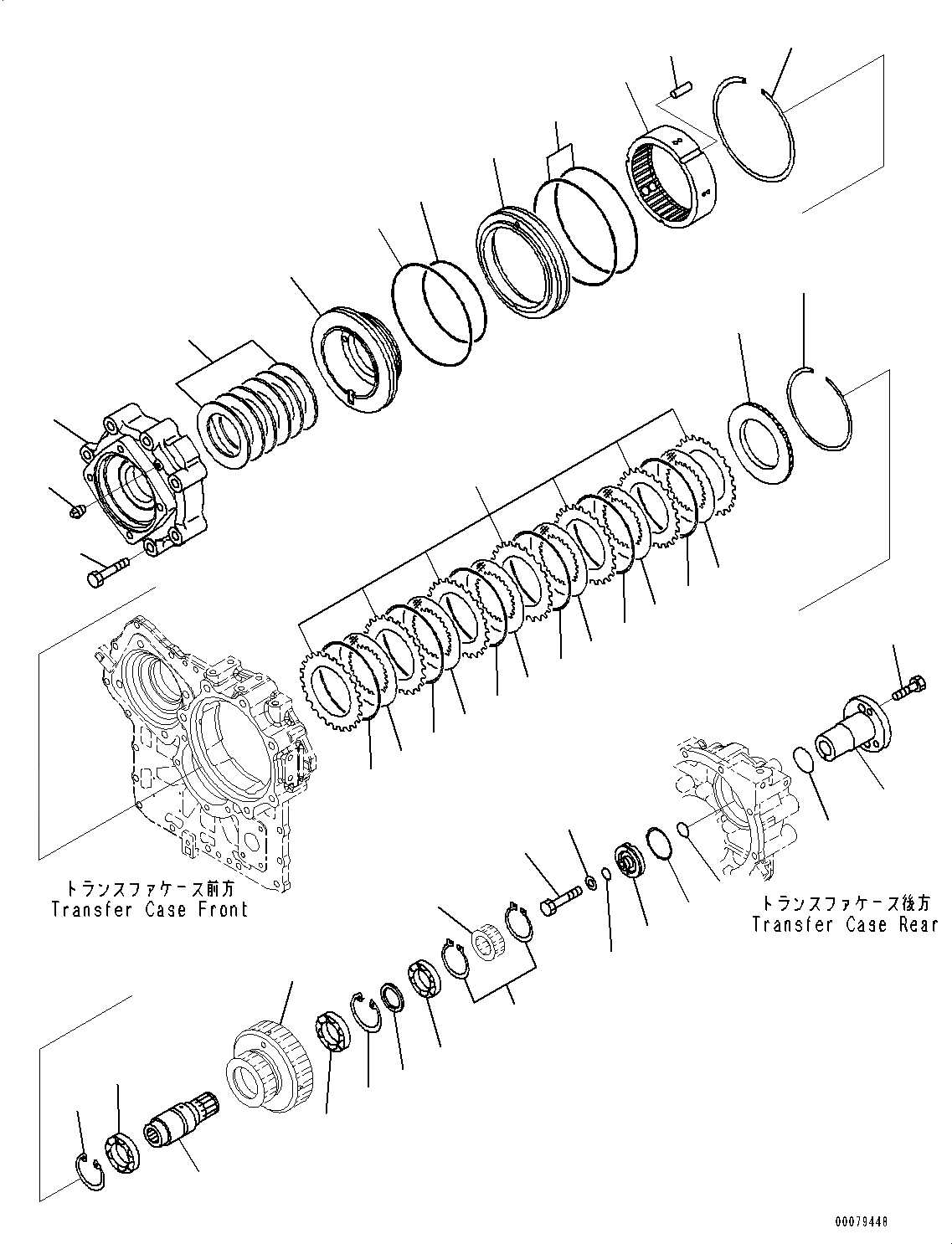 Схема запчастей Komatsu WA250PZ-6 - ПЕРЕДАЧА (ПЕРЕДАЧА МУФТА) F POWER TRANSMITTING СИСТЕМА