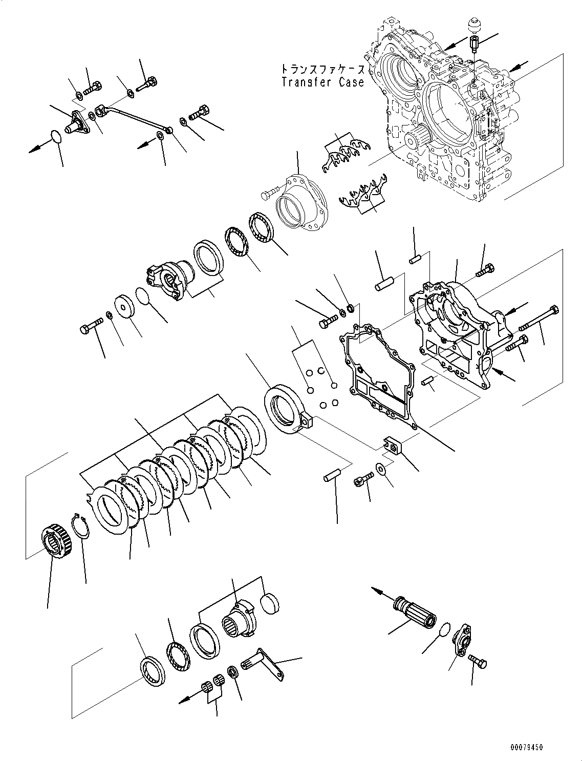 Схема запчастей Komatsu WA250PZ-6 - ПЕРЕДАЧА (ВХОД И ВЫХОДНОЙ ВАЛ) F POWER TRANSMITTING СИСТЕМА