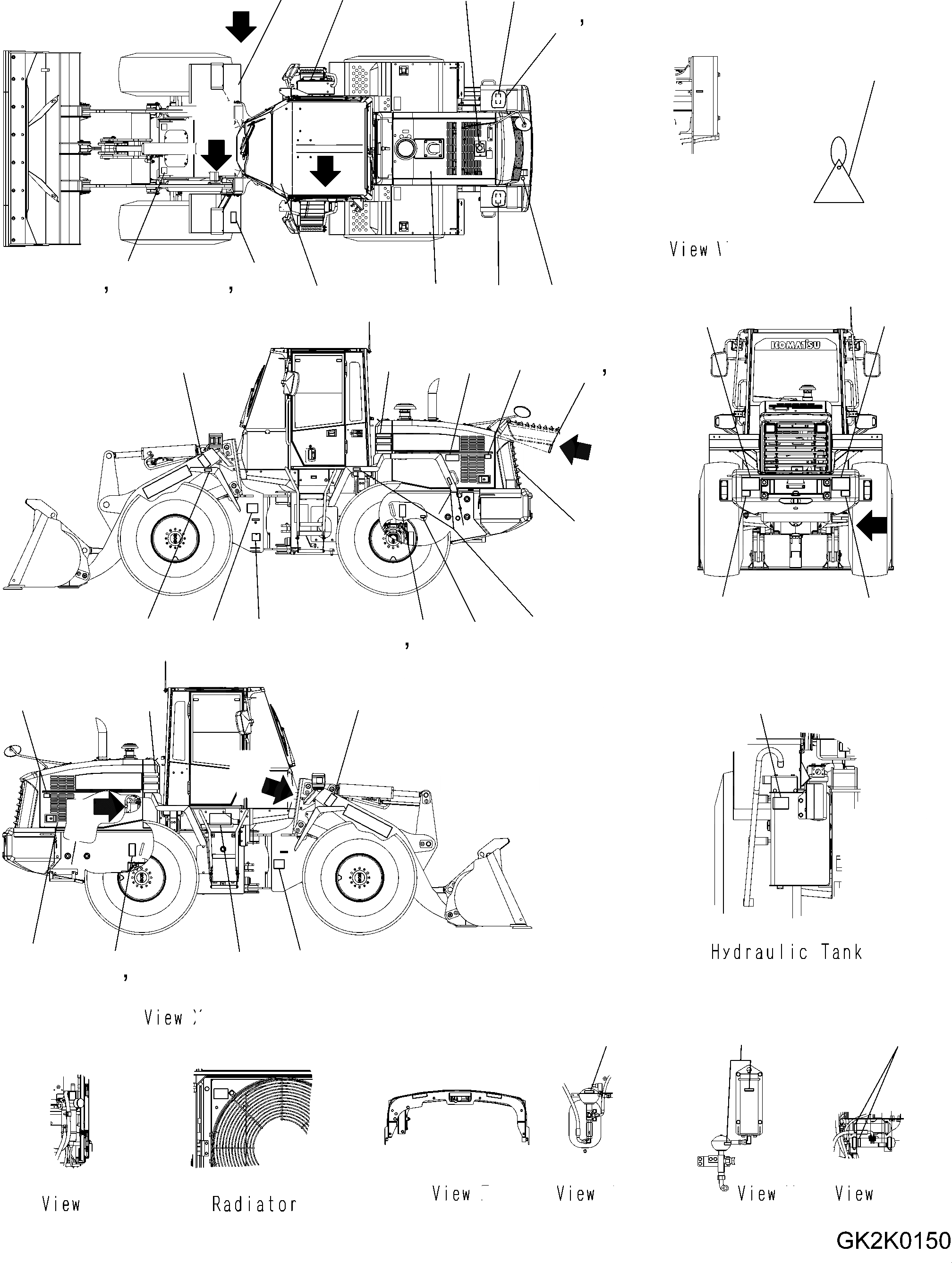 Схема запчастей Komatsu WA250PZ-6 - МАРКИРОВКА (COMMON ЧАСТИ) (/) U МАРКИРОВКА