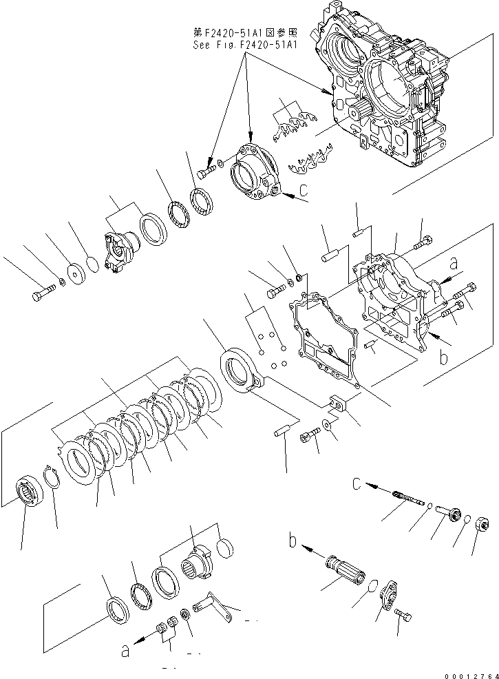 Схема запчастей Komatsu WA270-5-SN - ПЕРЕДАЧА (/) (ВЫХОД) (СНЕГОУБОРОЧН. СПЕЦ-Я.) ТРАНСМИССИЯ