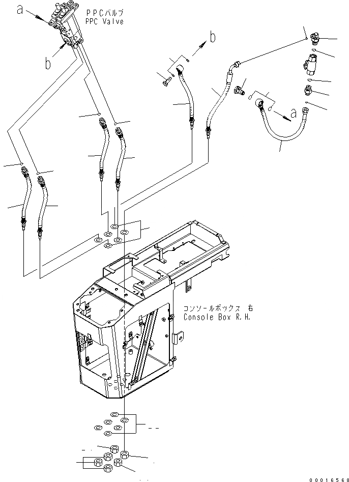 Схема запчастей Komatsu WA270-5-SN - ПОЛ (УПРАВЛЕНИЕ ПОГРУЗКОЙ) (/) (ШЛАНГИ) (ДЛЯ -РЫЧАГ) КАБИНА ОПЕРАТОРА И СИСТЕМА УПРАВЛЕНИЯ