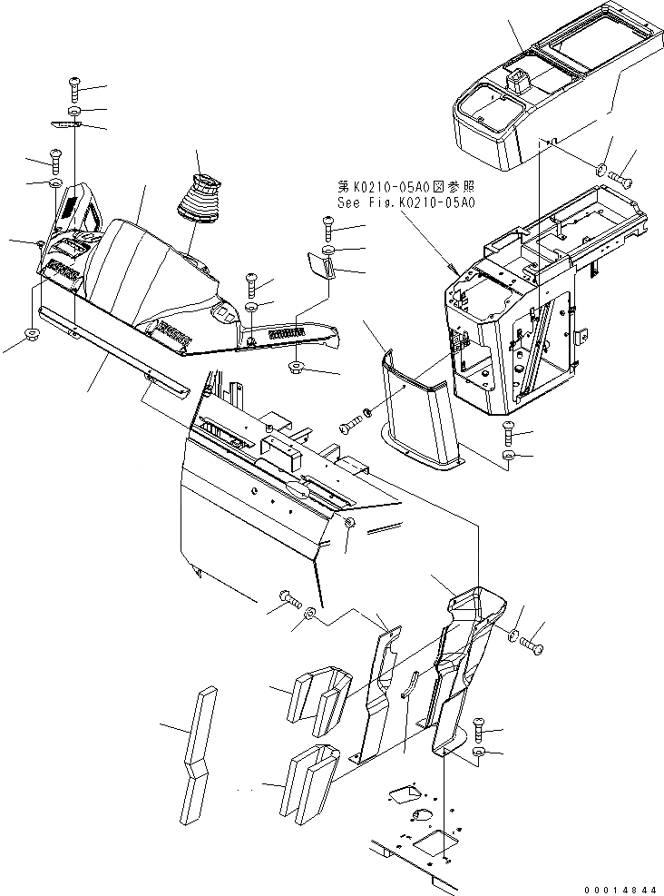 Схема запчастей Komatsu WA270-5-SN - ПОЛ (COVER) (ДЛЯ КАБИНА ДЛЯ 2 ЧЕЛ.) КАБИНА ОПЕРАТОРА И СИСТЕМА УПРАВЛЕНИЯ