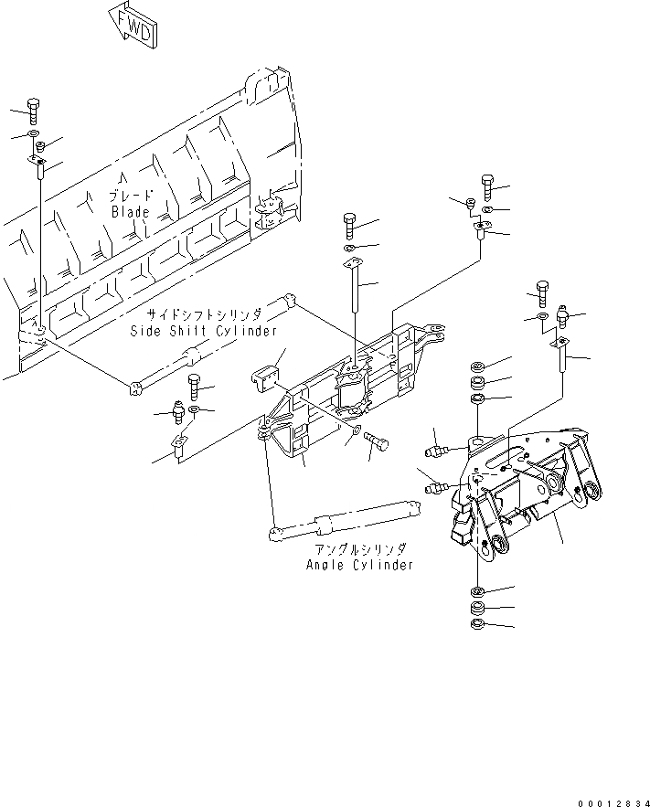 Схема запчастей Komatsu WA270-5-SN - ОТВАЛ (НЕСУЩИЙ ЭЛЕМЕНТ) (S.P.A.P.) (С SHOCK CANCEL) РАБОЧЕЕ ОБОРУДОВАНИЕ