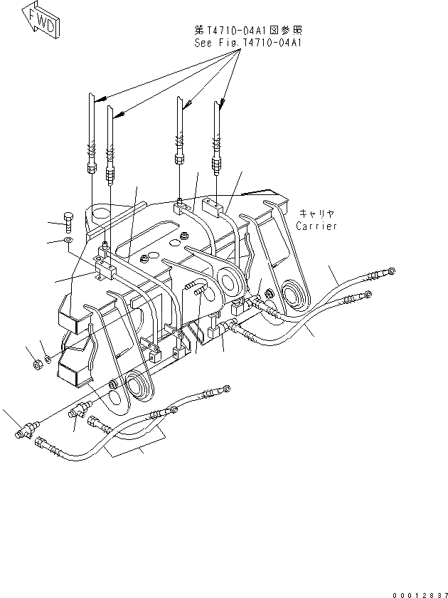 Схема запчастей Komatsu WA270-5-SN - ОТВАЛ (ЦИЛИНДР НАКЛОНА ЛИНИЯ¤  ВАЛ ЛИНИЯ ЦИЛИНДРА¤ /) (S.P.A.P.) (С SHOCK CANCEL) РАБОЧЕЕ ОБОРУДОВАНИЕ