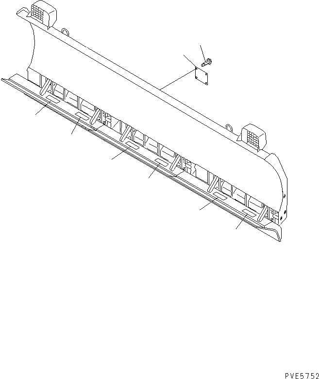 Схема запчастей Komatsu WA270-5-SN - ОТВАЛ (МАРКИРОВКА) (S.P.A.P.) (С SHOCK CANCEL) РАБОЧЕЕ ОБОРУДОВАНИЕ