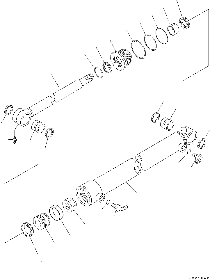 Схема запчастей Komatsu WA270-5-SN - БОКОВ. СДВИГ ЦИЛИНДР ОСНОВН. КОМПОНЕНТЫ И РЕМКОМПЛЕКТЫ