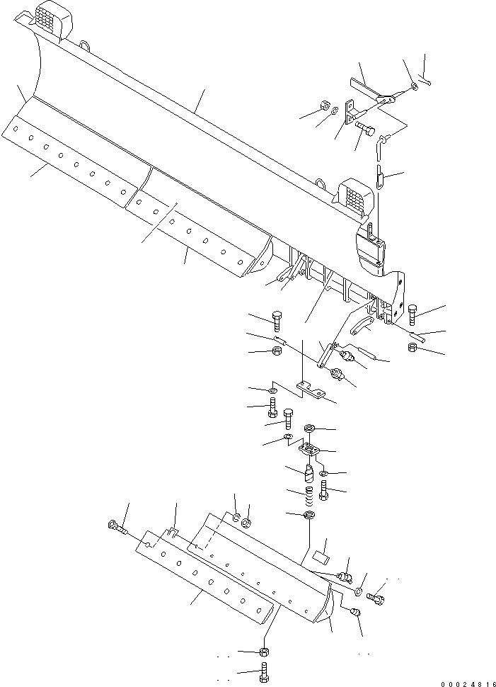 Схема запчастей Komatsu WA270-5 - ОТВАЛ (S.P.A.P.) (С SHOCK CANCEL) РАБОЧЕЕ ОБОРУДОВАНИЕ