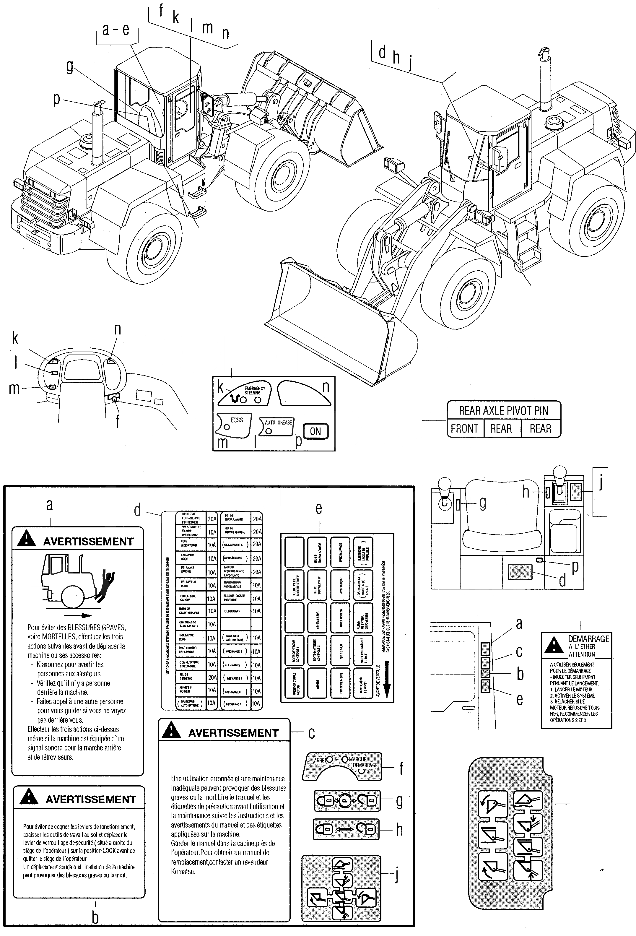 Схема запчастей Komatsu WA270-3 active - ТАБЛИЧКИS, ФРАНЦИЯ ИНСТРУМЕНТ, АКСЕССУАРЫ, БУКВЕНН.