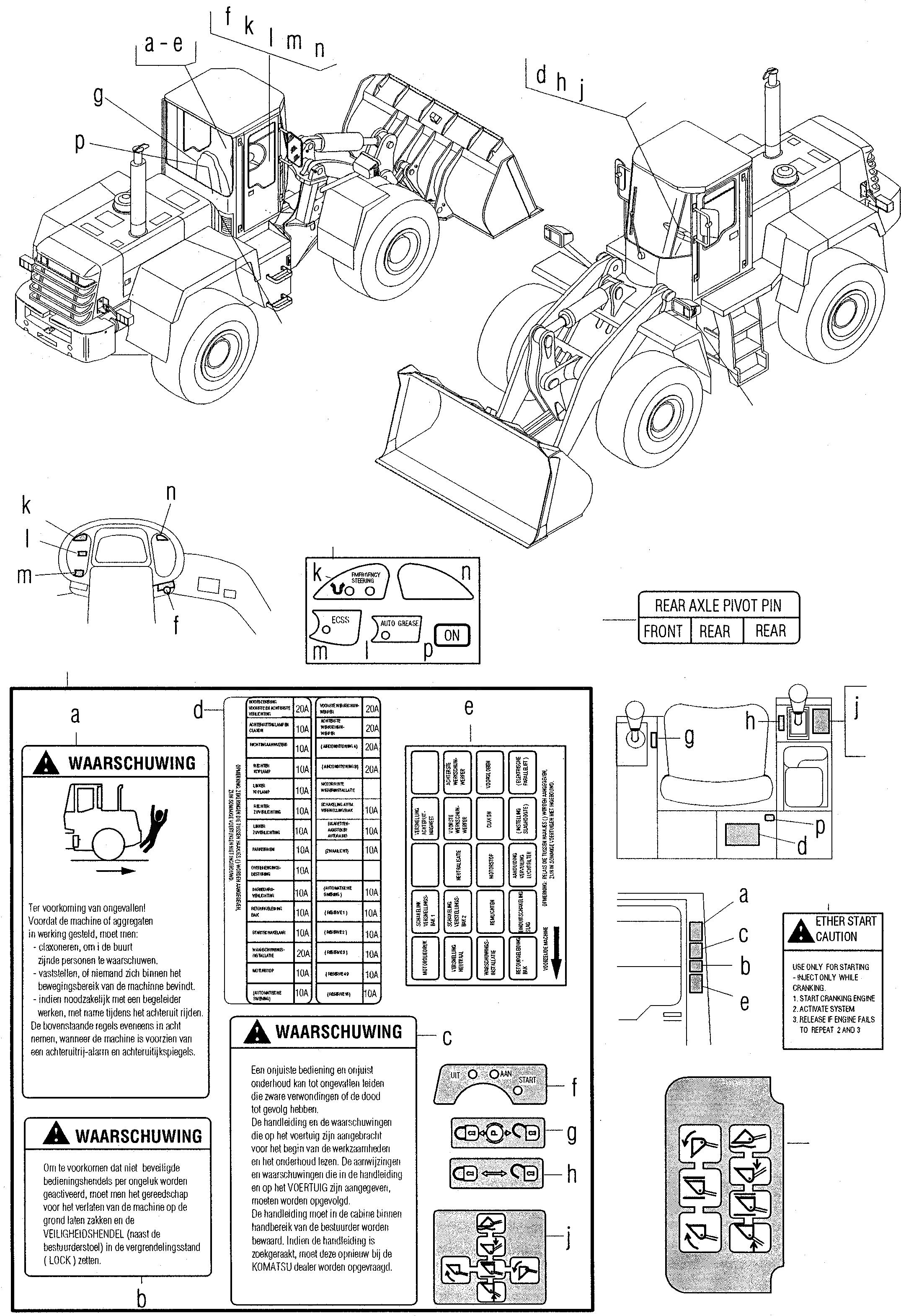 Схема запчастей Komatsu WA270-3 active - ТАБЛИЧКИS, DUTCH ИНСТРУМЕНТ, АКСЕССУАРЫ, БУКВЕНН.