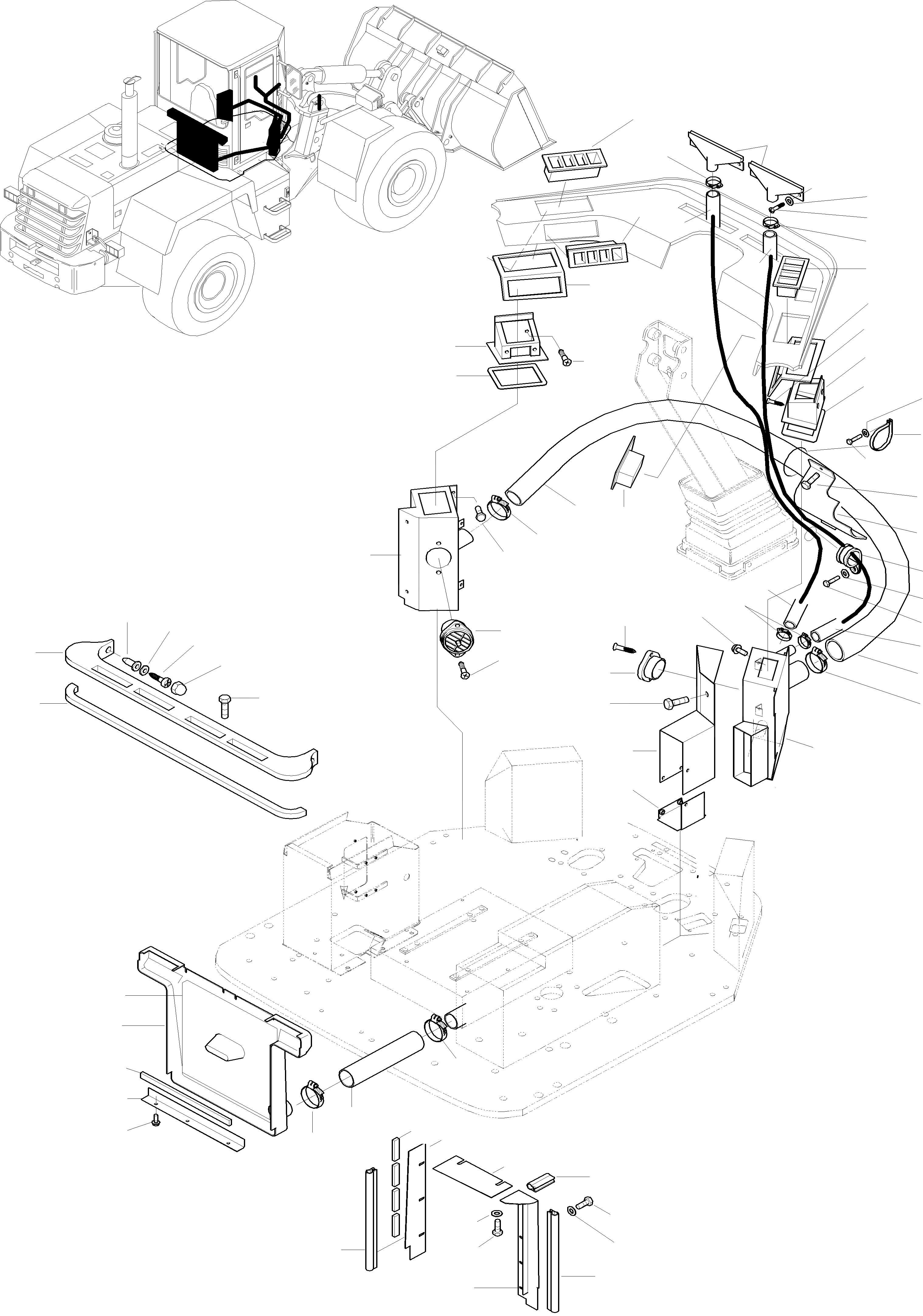 Схема запчастей Komatsu WA270-3 active - ВЕНТИЛЯТОРILATION ПРИВОДRS КАБИНА