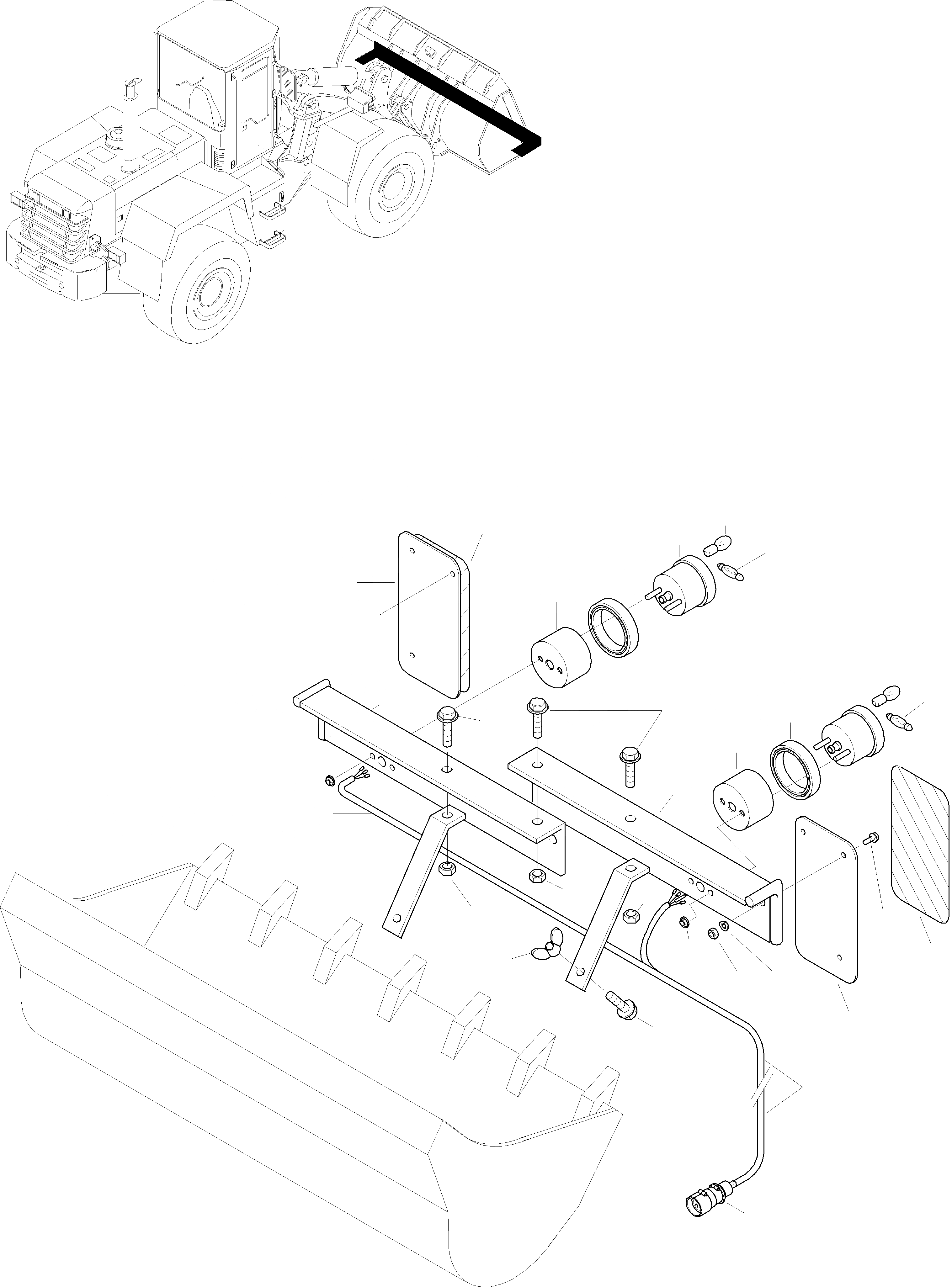 Схема запчастей Komatsu WA270-3 active - РЫХЛИТЕЛЬ ЗУБЬЯЗАЩИТН. ПЛАСТИНА, EXECUTION I ОБОРУД-Е