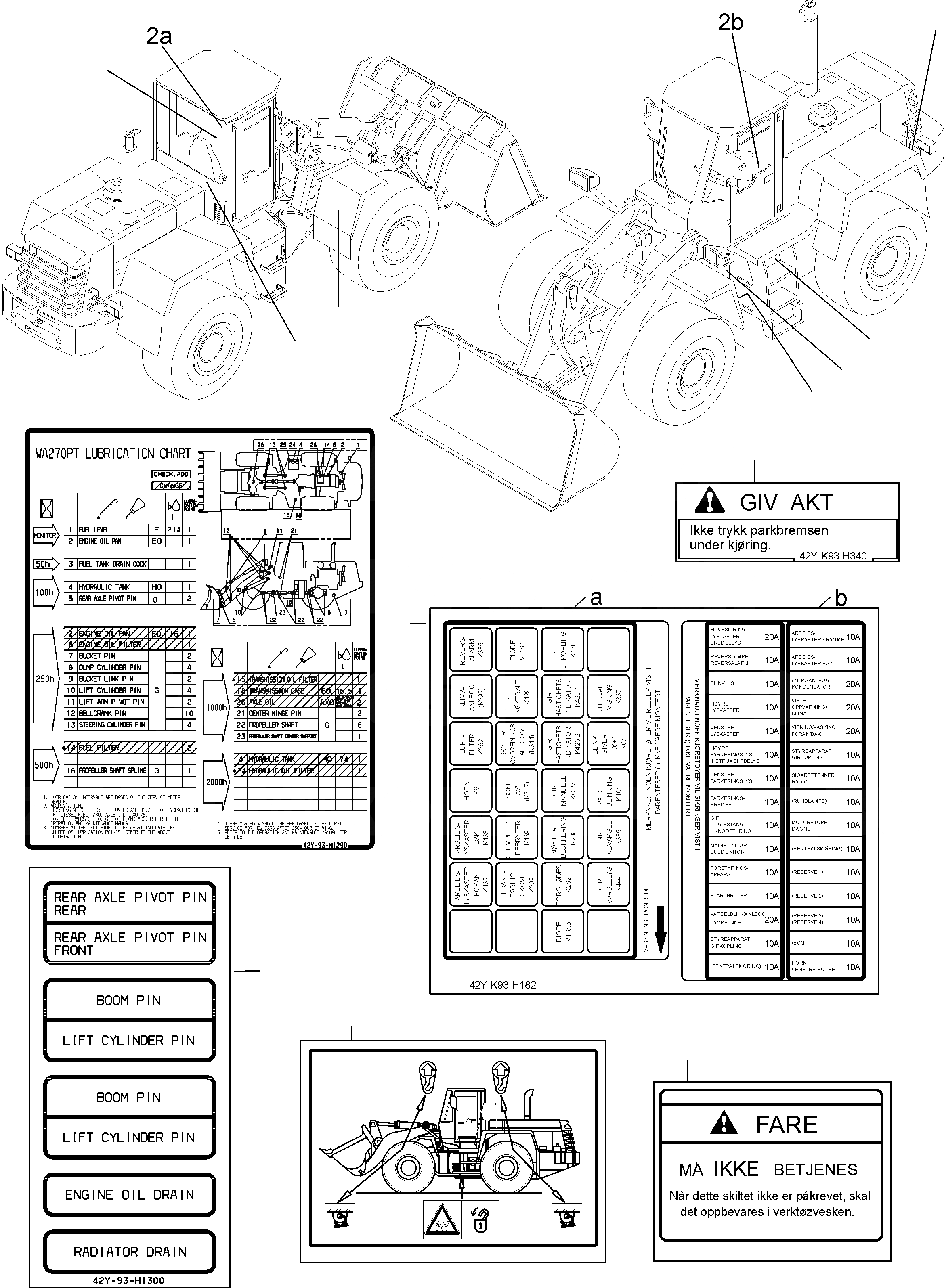 Схема запчастей Komatsu WA270-3 active - ТАБЛИЧКИS, NORWEGIAN ИНСТРУМЕНТ, АКСЕССУАРЫ, БУКВЕНН.