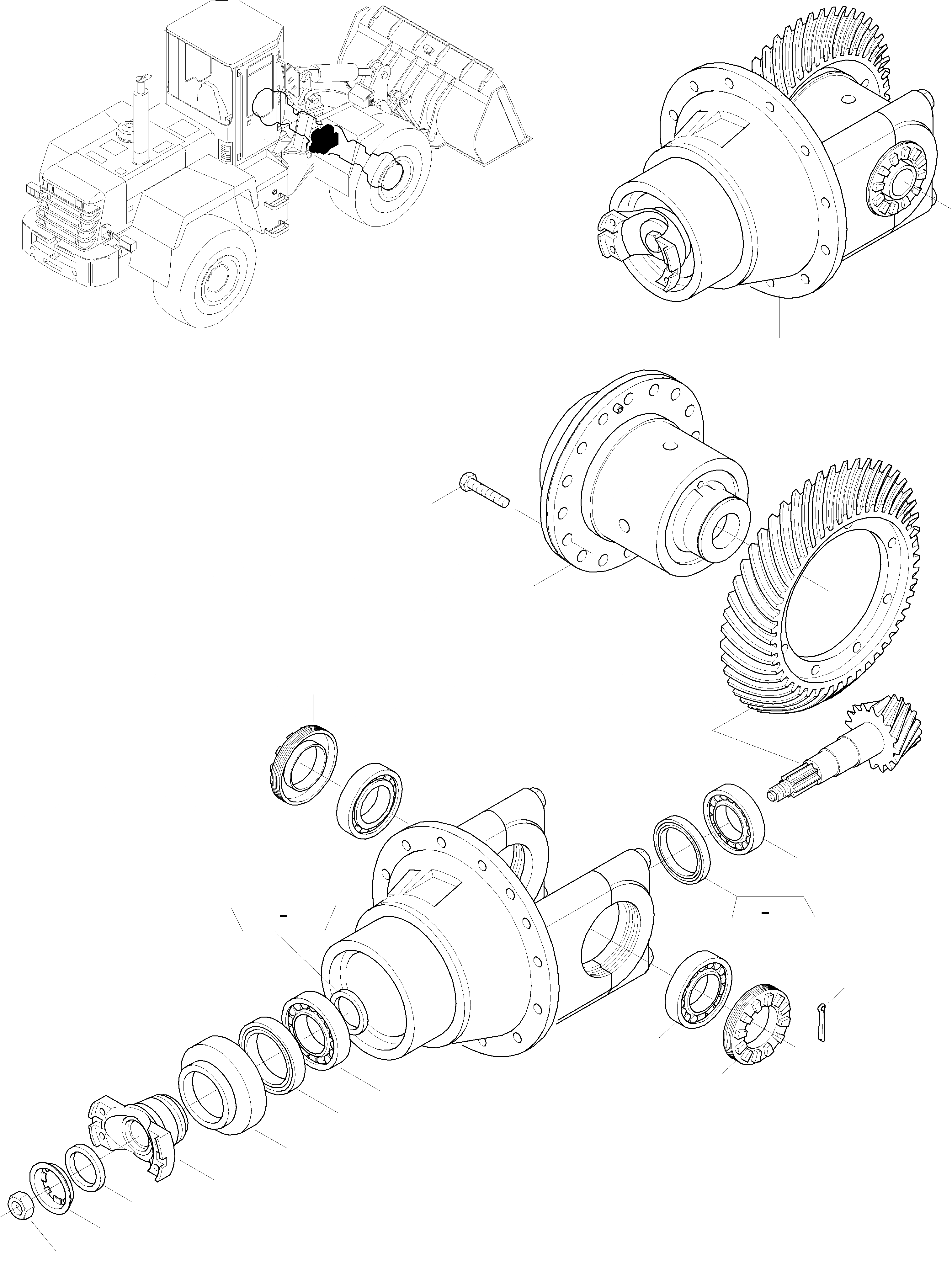 Схема запчастей Komatsu WA270PT-3 active - МОСТ INSERT 8 ПЕРЕДНИЙ МОСТ