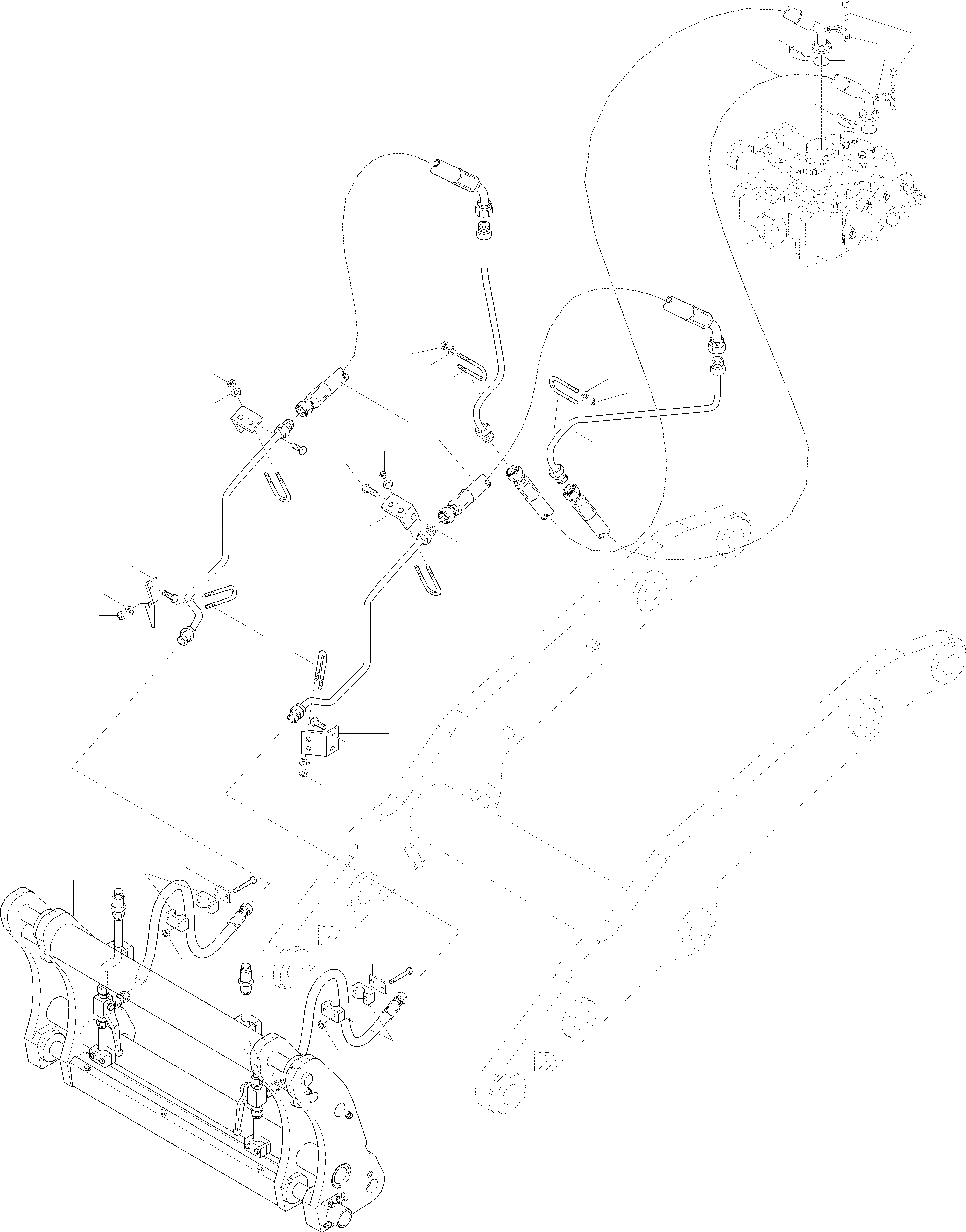 Схема запчастей Komatsu WA270PT-3 active - QUICK CHANGE DEVICE, ТРУБЫS, ATTACHING ЧАСТЬ ОБОРУД-Е