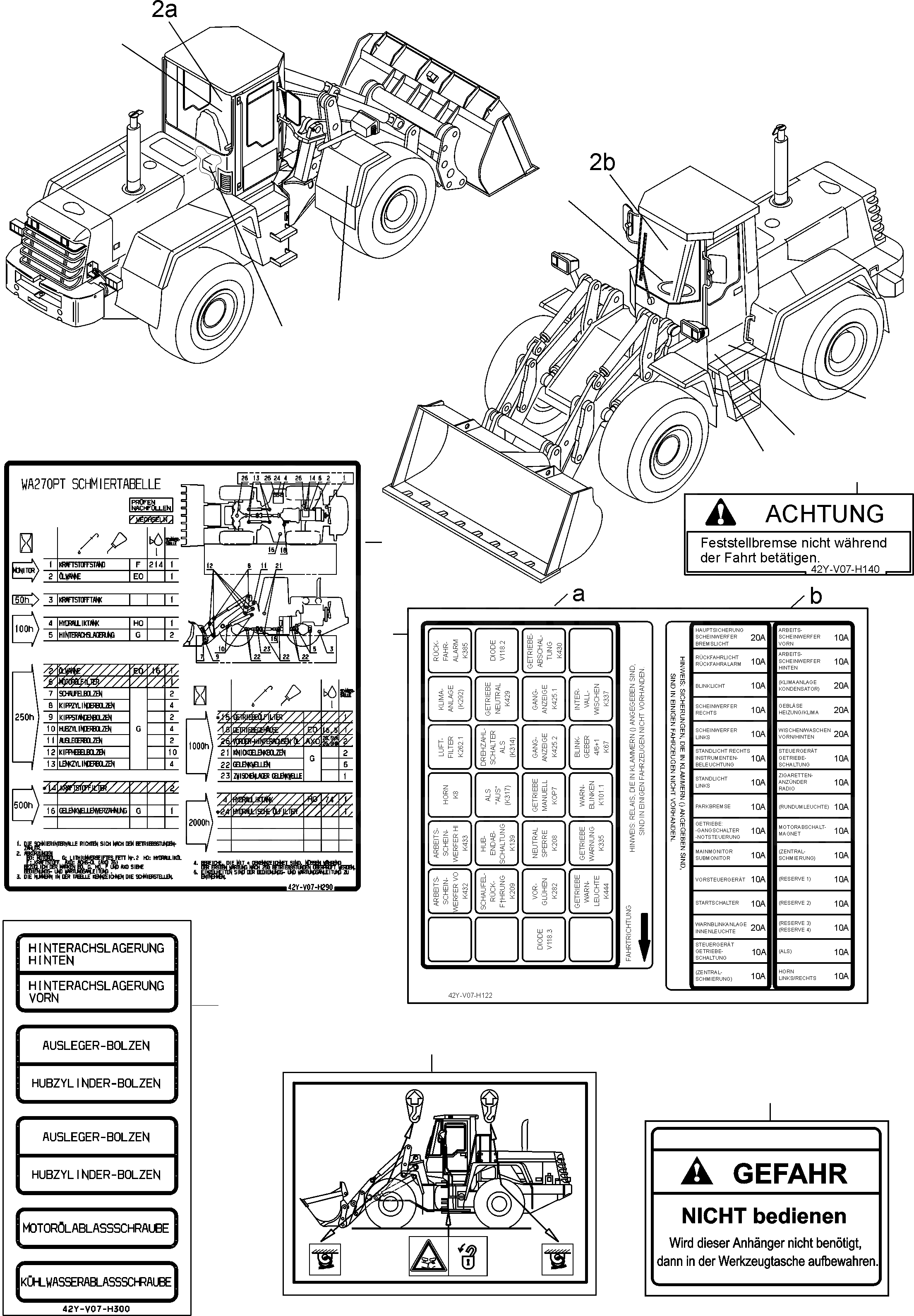 Схема запчастей Komatsu WA270PT-3 active - ТАБЛИЧКИS, ПОРТУГАЛ. ИНСТРУМЕНТ, АКСЕССУАРЫ, БУКВЕНН.