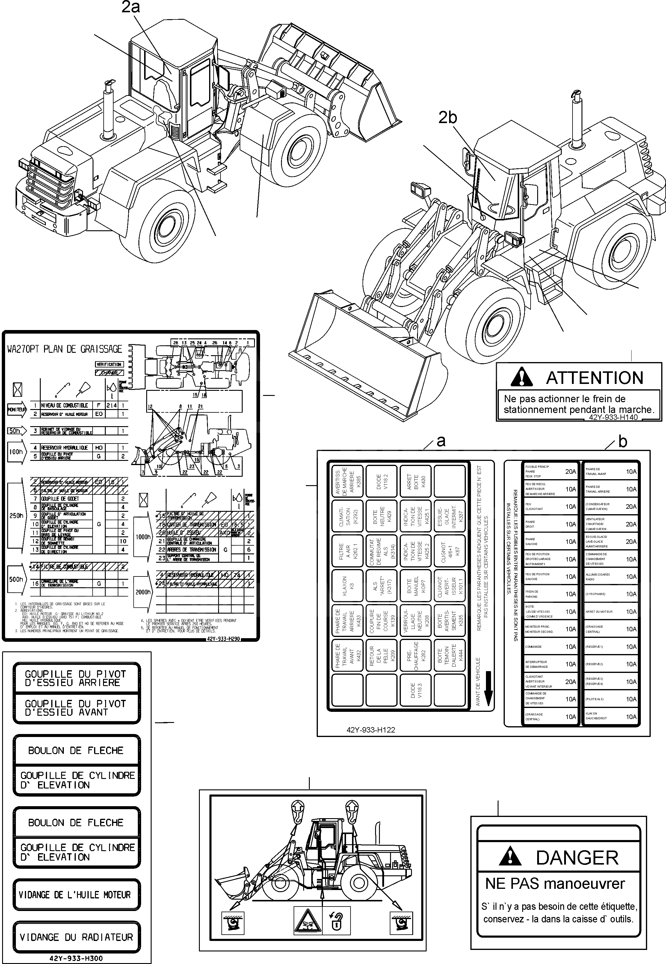 Схема запчастей Komatsu WA270PT-3 active - ТАБЛИЧКИS, ФРАНЦИЯ ИНСТРУМЕНТ, АКСЕССУАРЫ, БУКВЕНН.