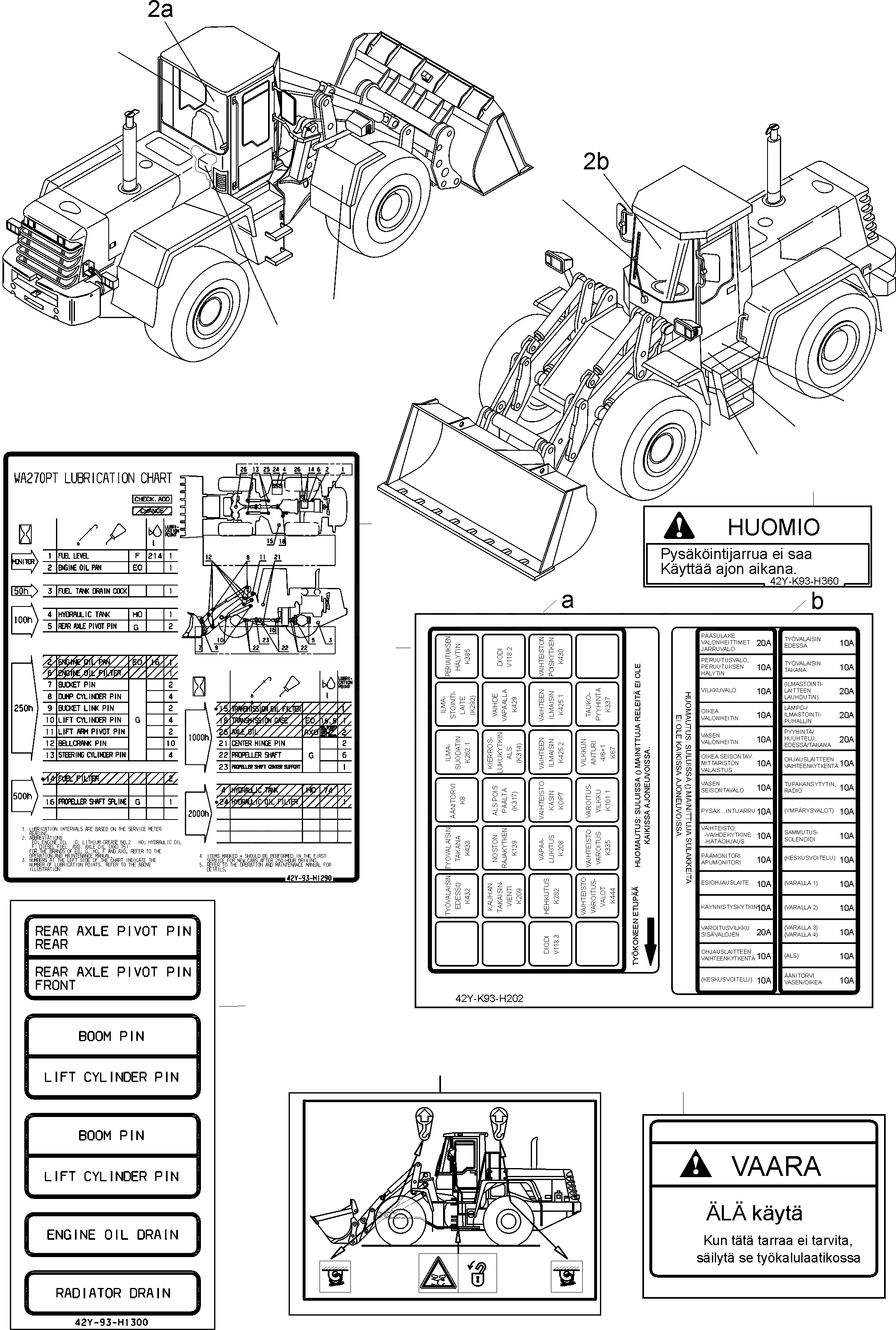 Схема запчастей Komatsu WA270PT-3 active - ТАБЛИЧКИS, FINNISH ИНСТРУМЕНТ, АКСЕССУАРЫ, БУКВЕНН.