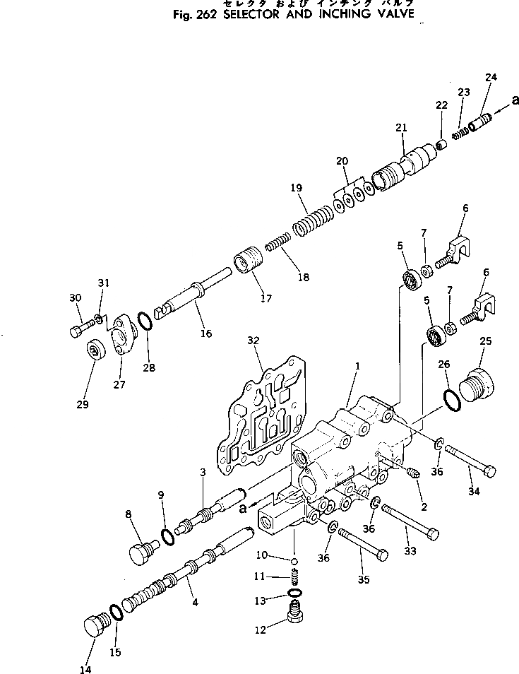 Схема запчастей Komatsu WA30-1 - SELECTOR И INCHING КЛАПАН ТРАНСМИССИЯ