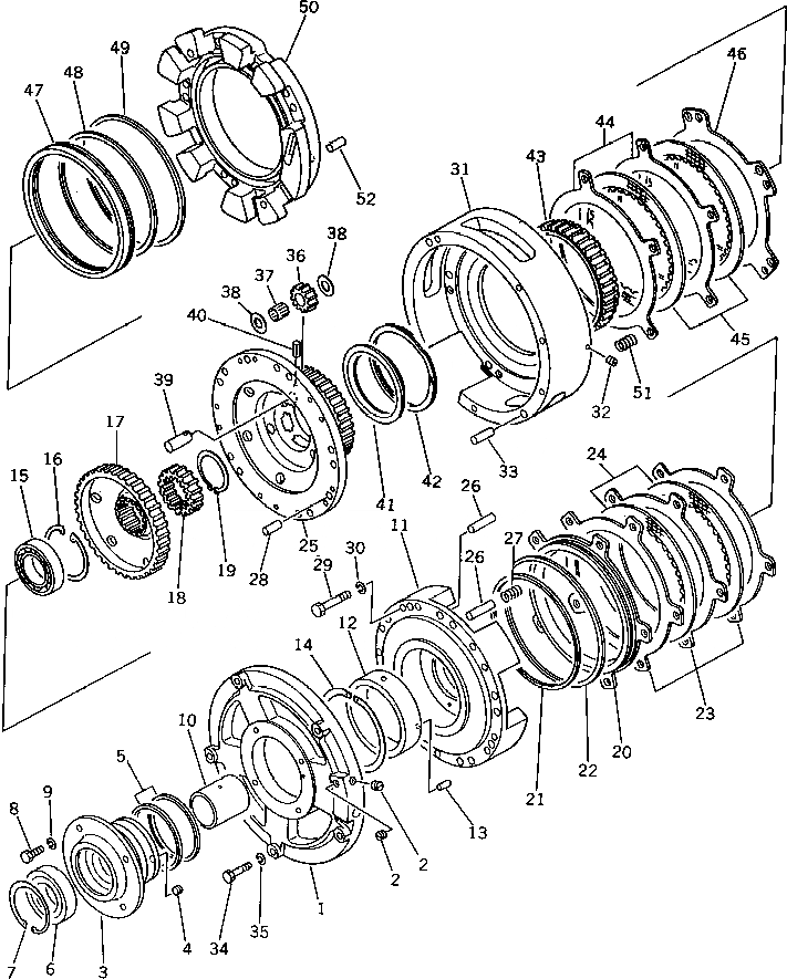 Схема запчастей Komatsu WA30-2 - 1 И 2 КОЖУХ ТРАНСМИССИЯ