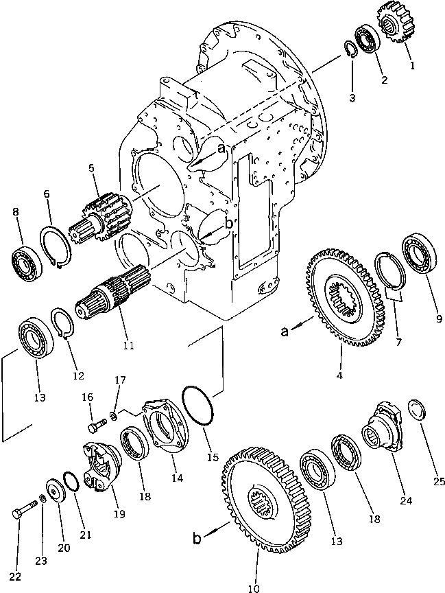 Схема запчастей Komatsu WA30-2 - ПЕРЕДАЧА ТРАНСМИССИЯ