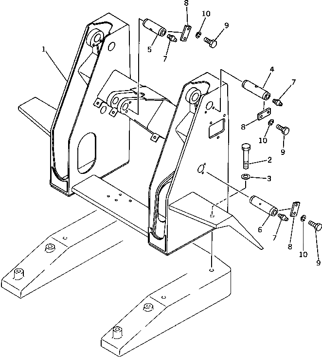 Схема запчастей Komatsu WA30-2 -  РАМА(№-) РАБОЧЕЕ ОБОРУДОВАНИЕ