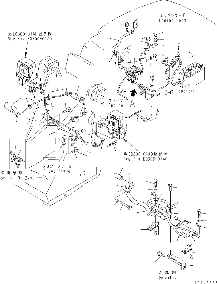 Схема запчастей Komatsu WA30-5 - ЭЛЕКТРИКА (ОСНОВН. ЛИНИЯ) (/) (ДЛЯ СЕВ. АМЕРИКИ СПЕЦ-Я.) ЭЛЕКТРИКА