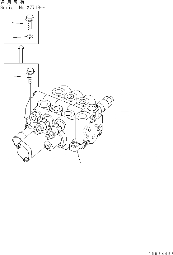 Схема запчастей Komatsu WA30-5 - 3-Х СЕКЦИОНН. КОНТРОЛЬН. КЛАПАН ГИДРАВЛИКА