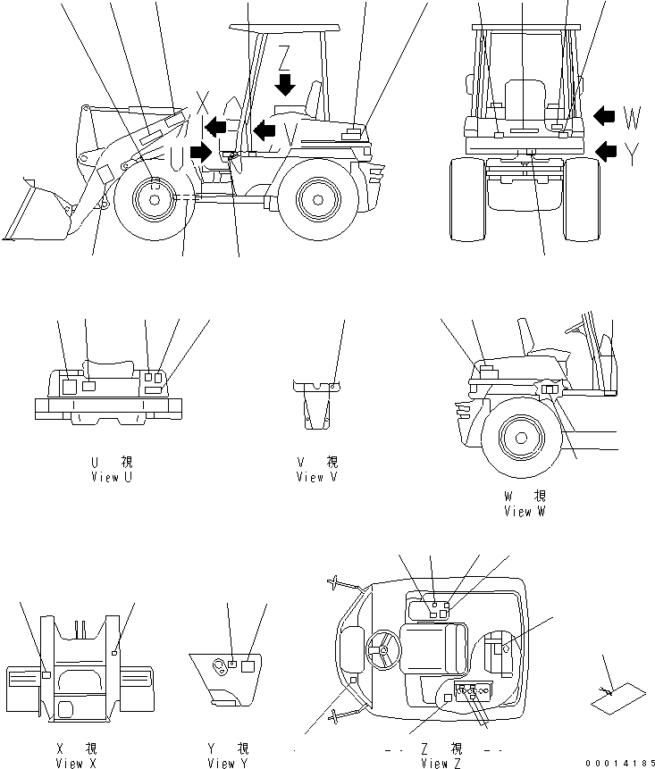 Схема запчастей Komatsu WA30-5 - МАРКИРОВКА (СЕВ. АМЕРИКА СПЕЦ-Я.) МАРКИРОВКА