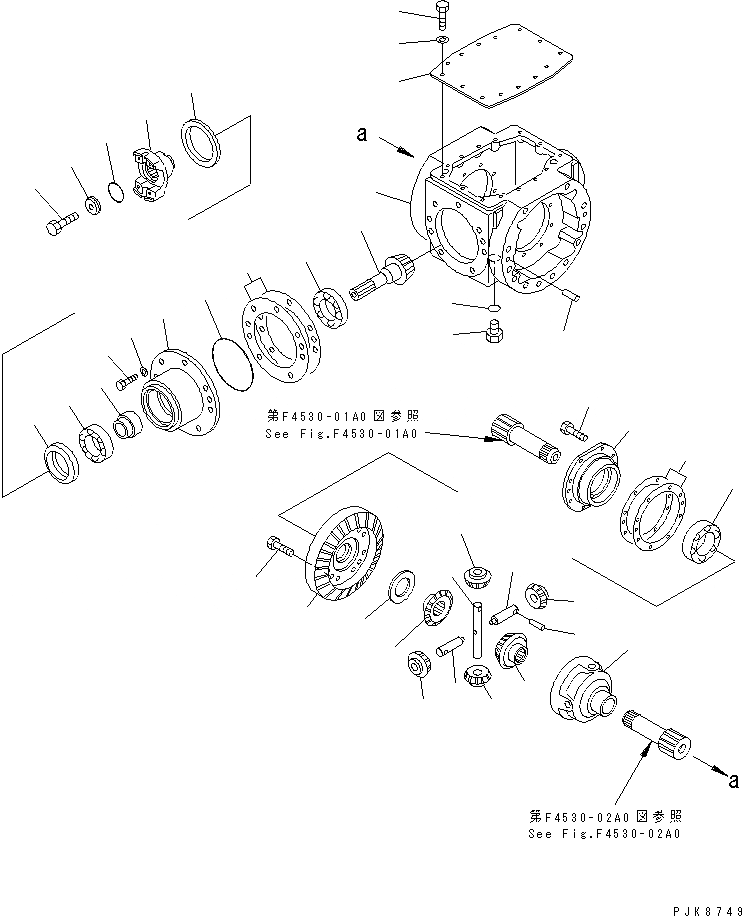 Схема запчастей Komatsu WA30-5-CB - ЗАДН. МОСТ (ДИФФЕРЕНЦ.) ГИДРОТРАНСФОРМАТОР И ТРАНСМИССИЯ